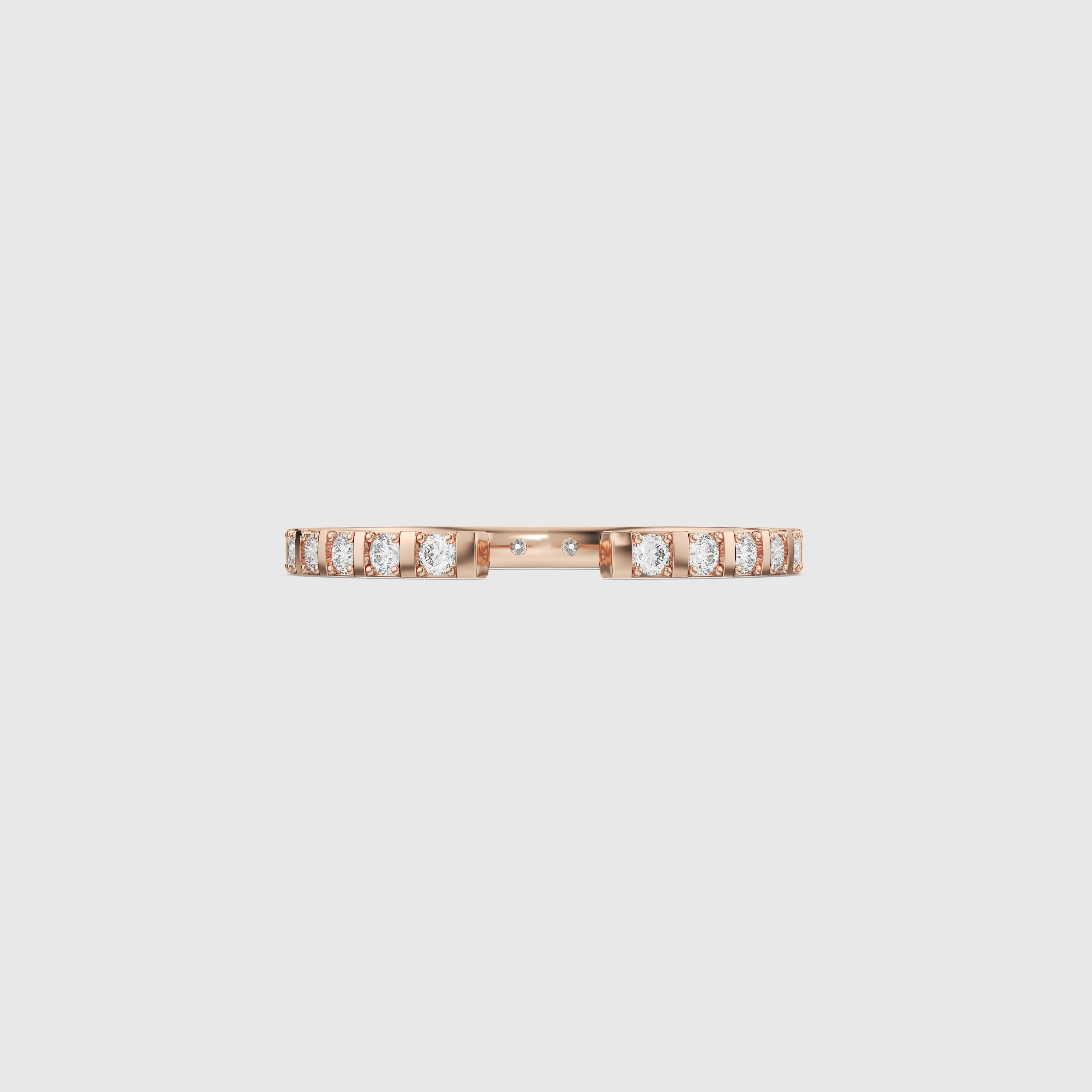 Channel Set Diamond Open Band