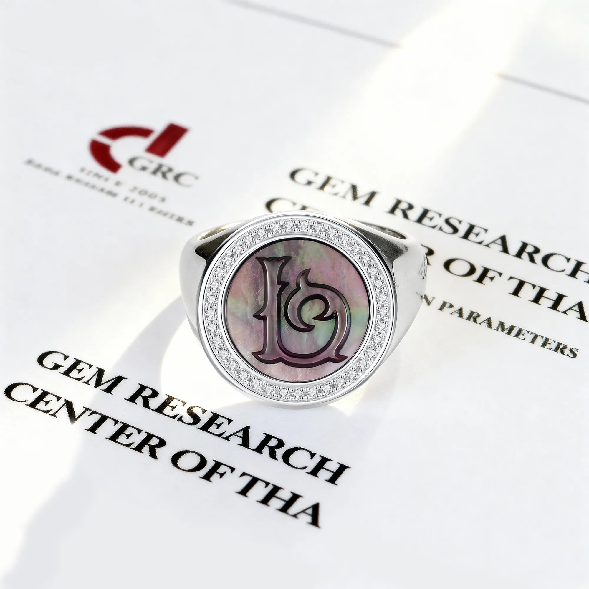 Custom Vintage Signet Alphabet Ring丨Initial L