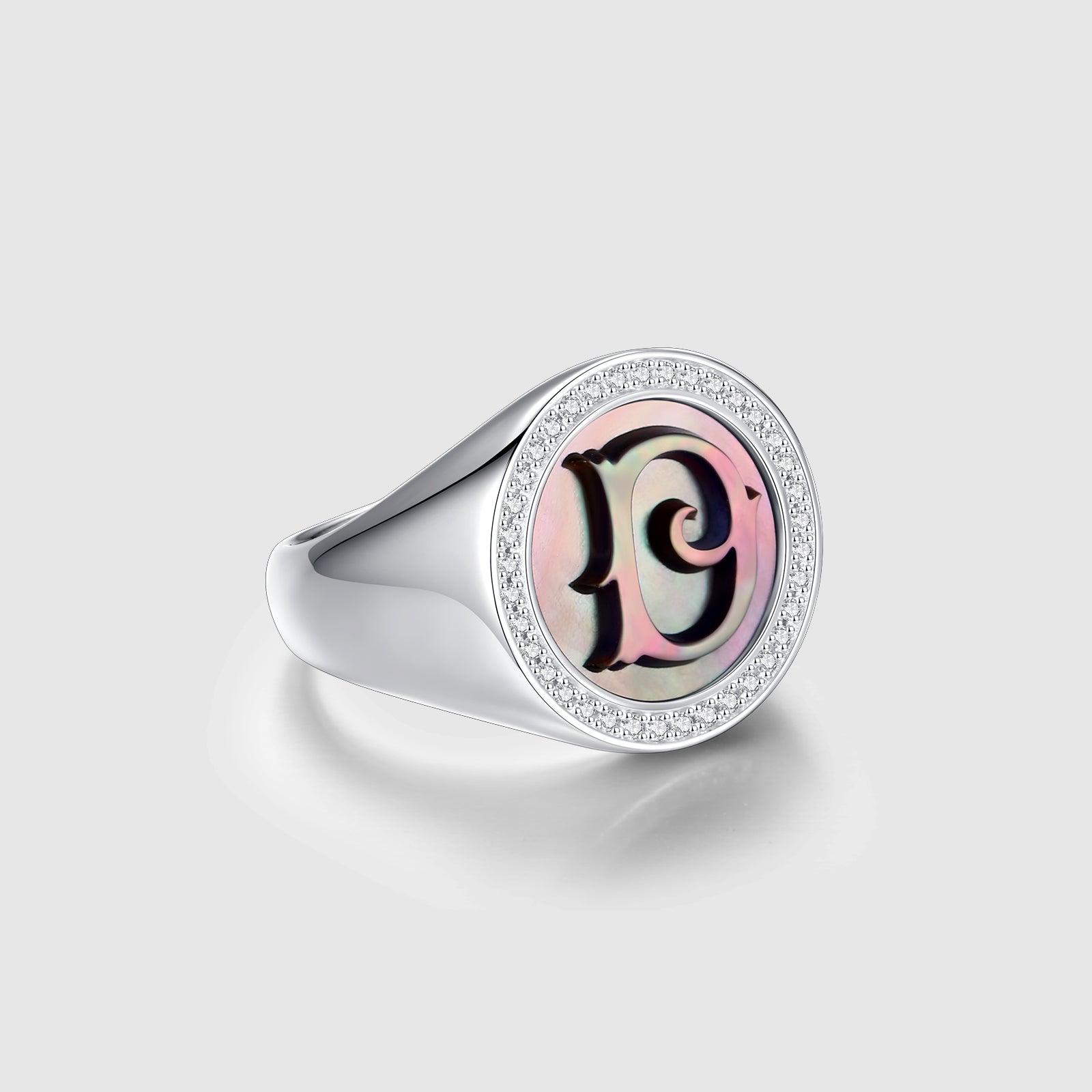 Custom Vintage Signet Alphabet Ring丨Initial D