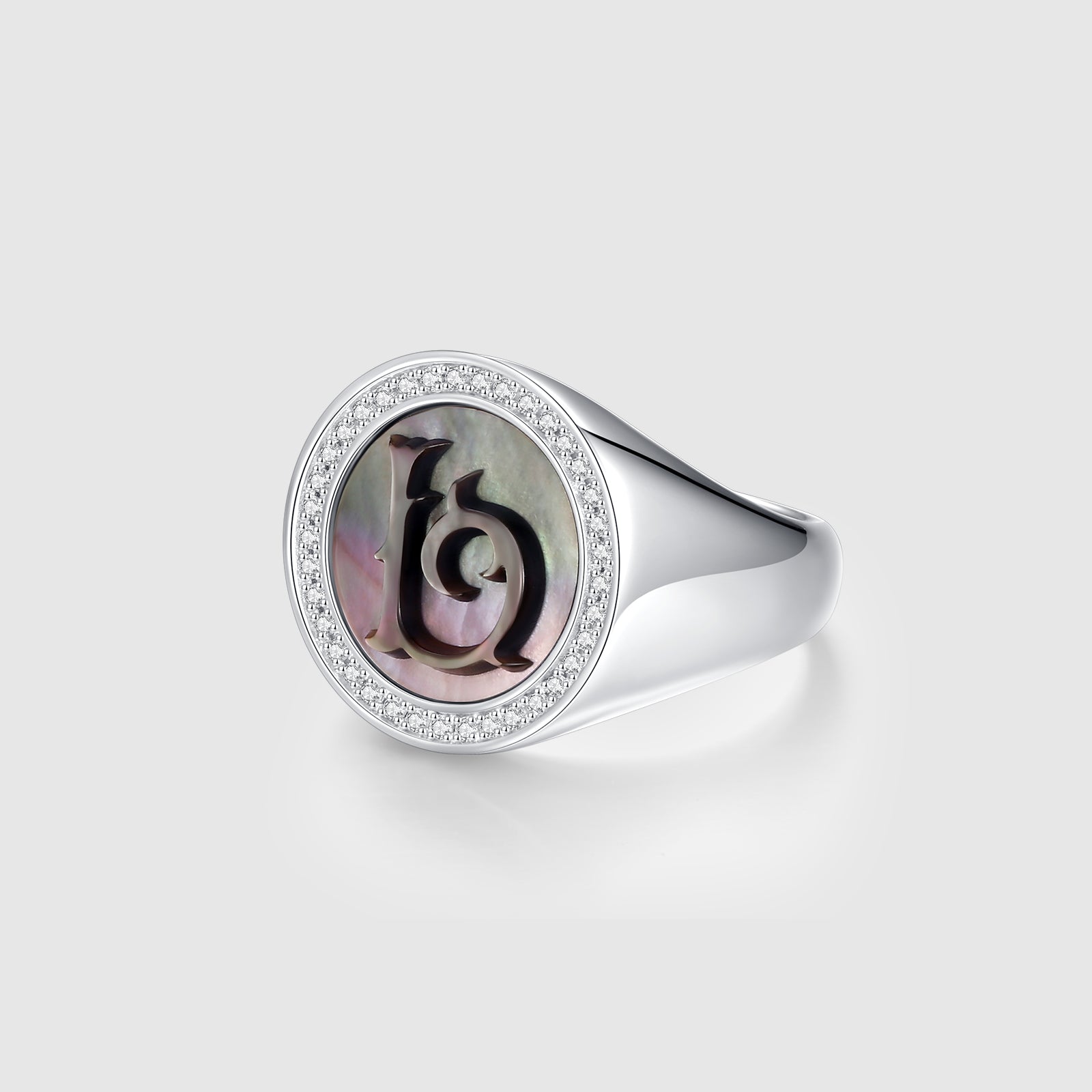 Custom Vintage Signet Alphabet Ring丨Initial L