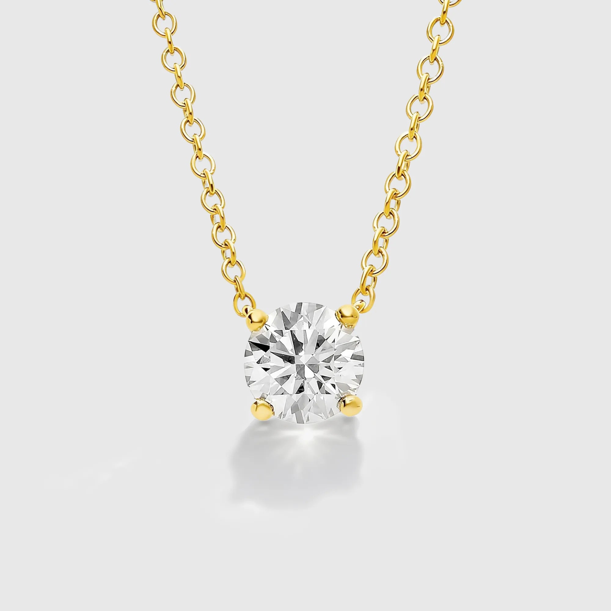 Round Cut Solitaire Lab Diamond Jewelry Set 1.5CT | Necklace & Stud Earrings