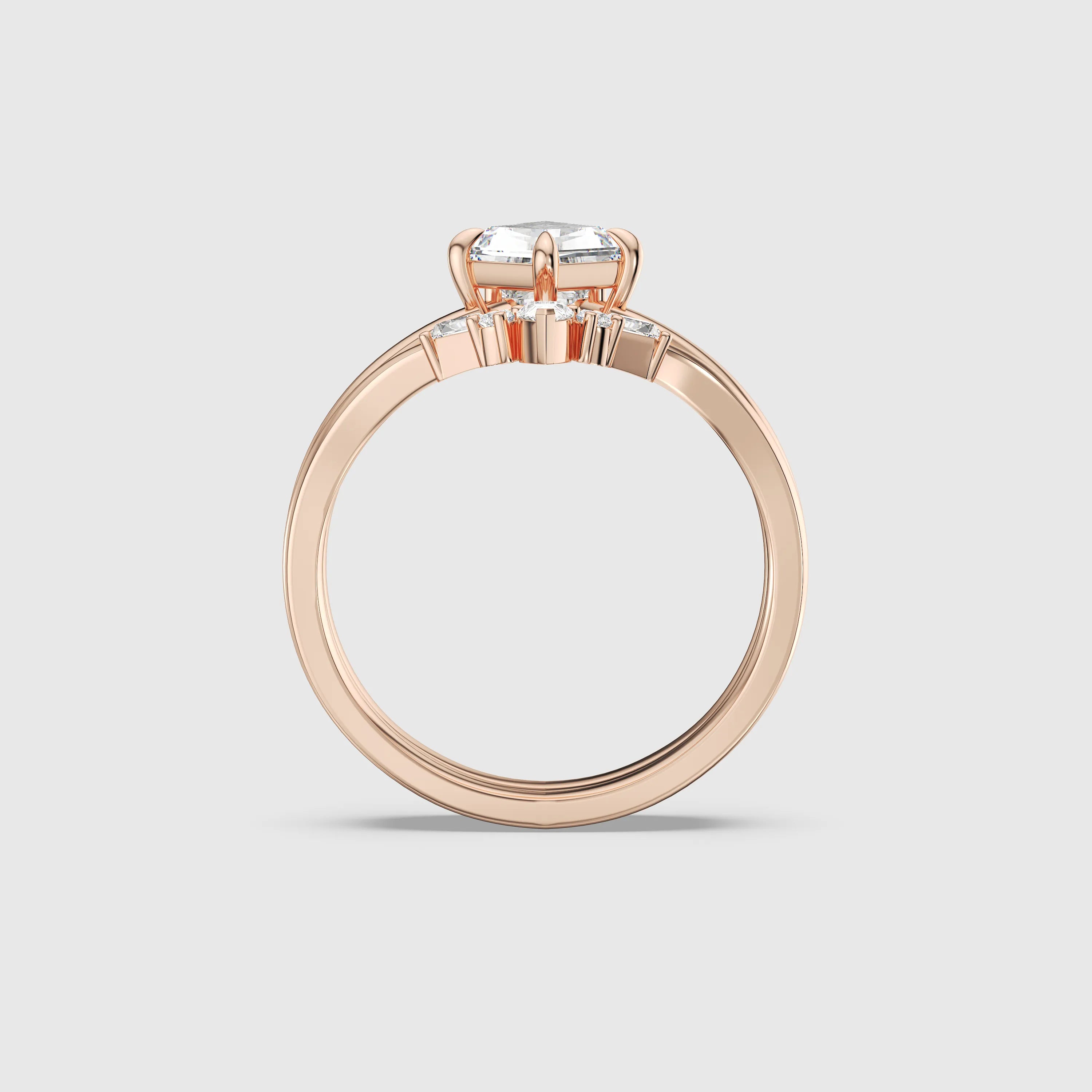 NEXUS Kite Cut Lab Diamond Timeless Symphony Bridal Set 3PCs
