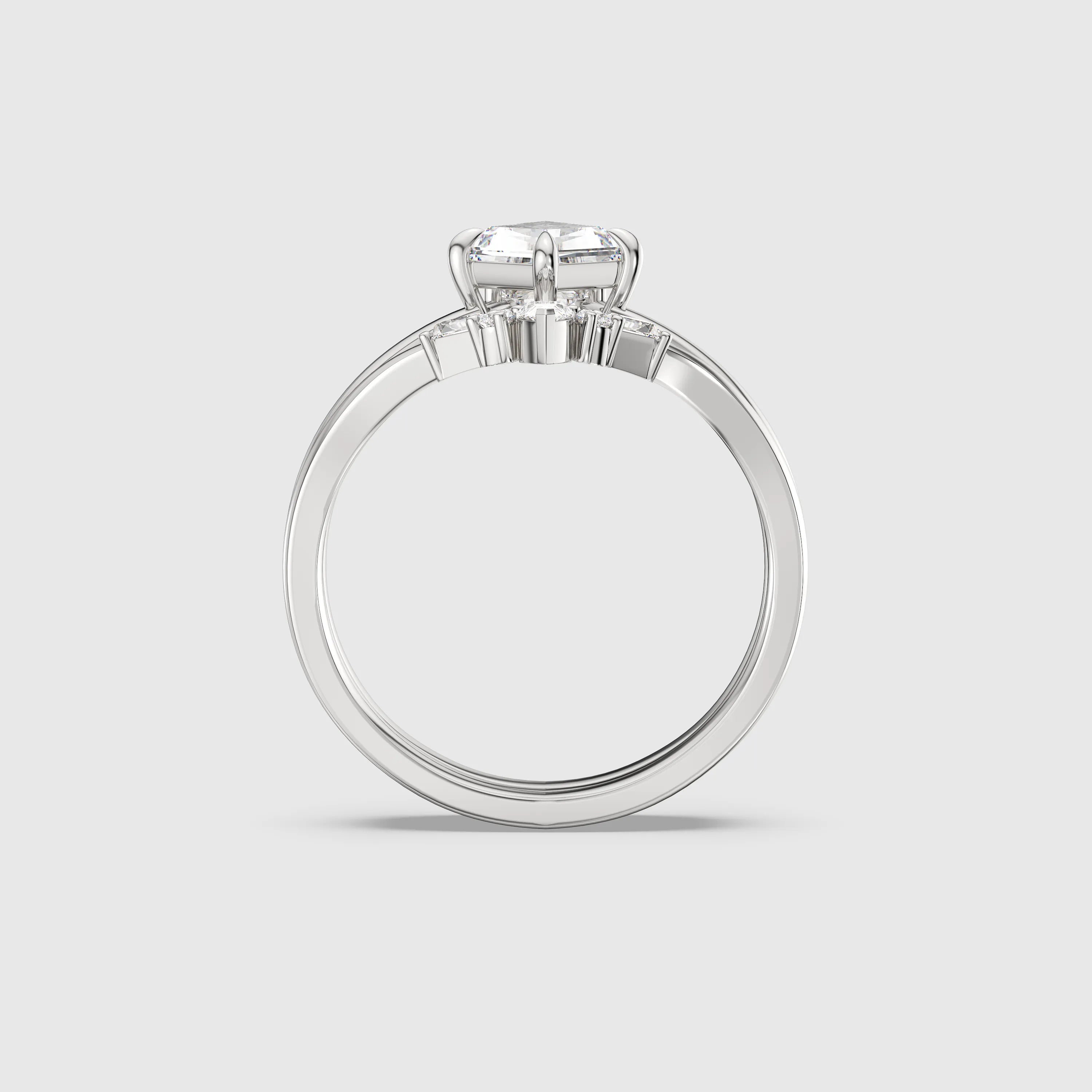 NEXUS Kite Cut Lab Diamond Timeless Symphony Bridal Set 3PCs
