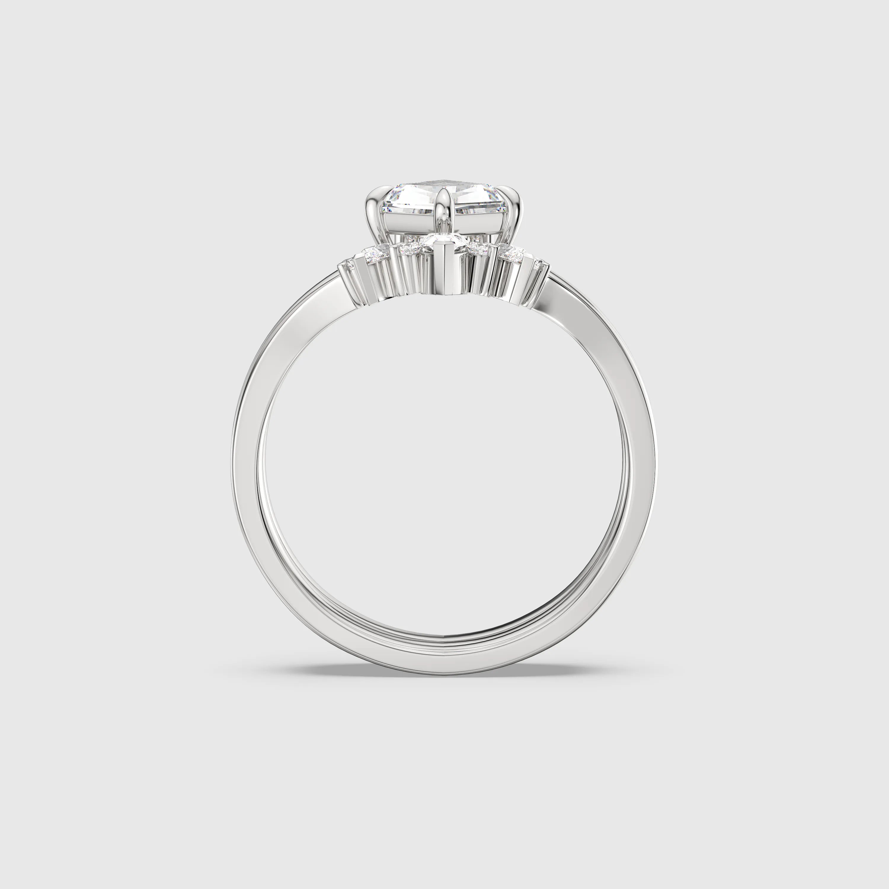 NEXUS Kite Cut Lab Diamond Eternal Harmony Bridal Set 3PCs