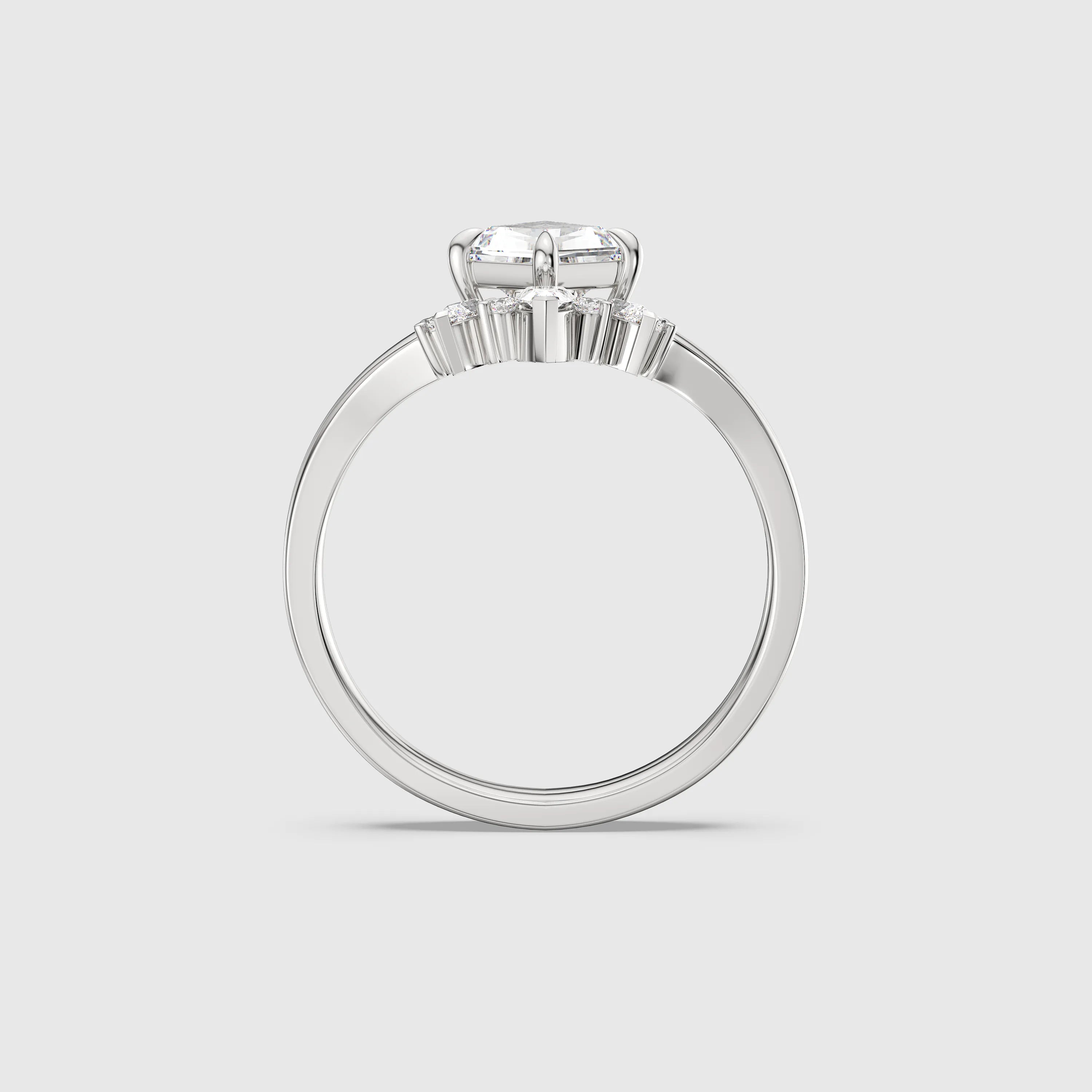 NEXUS Kite Cut Lab Diamond Serene Balance Bridal Set 2PCs