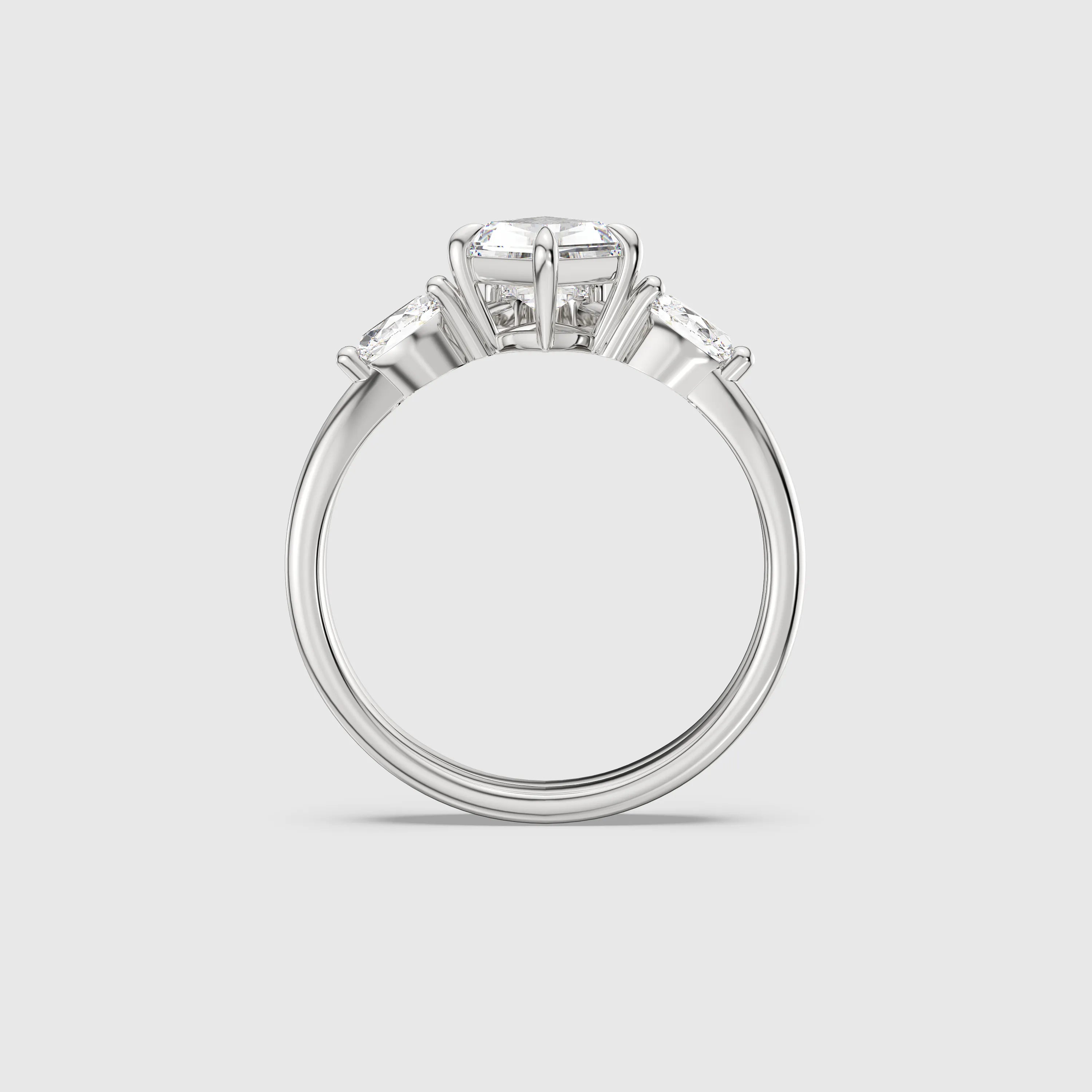 NEXUS Kite Cut Lab Diamond Luminous Duet Bridal Set 2PCs