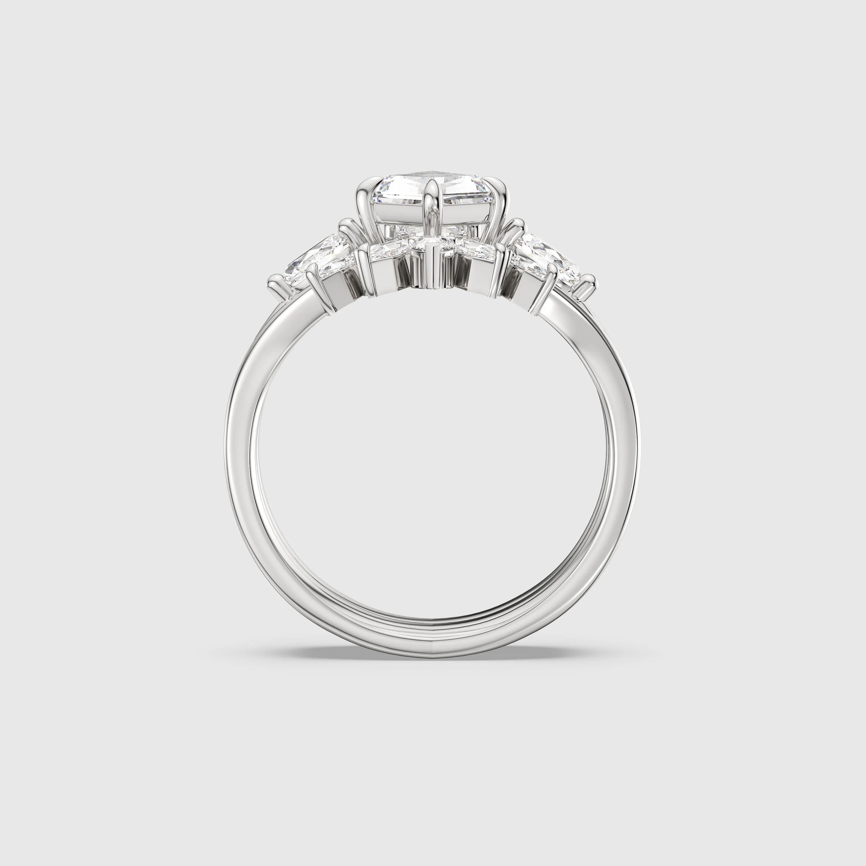 NEXUS Kite Cut Lab Diamond Eternal Radiance Bridal Set 3PCs
