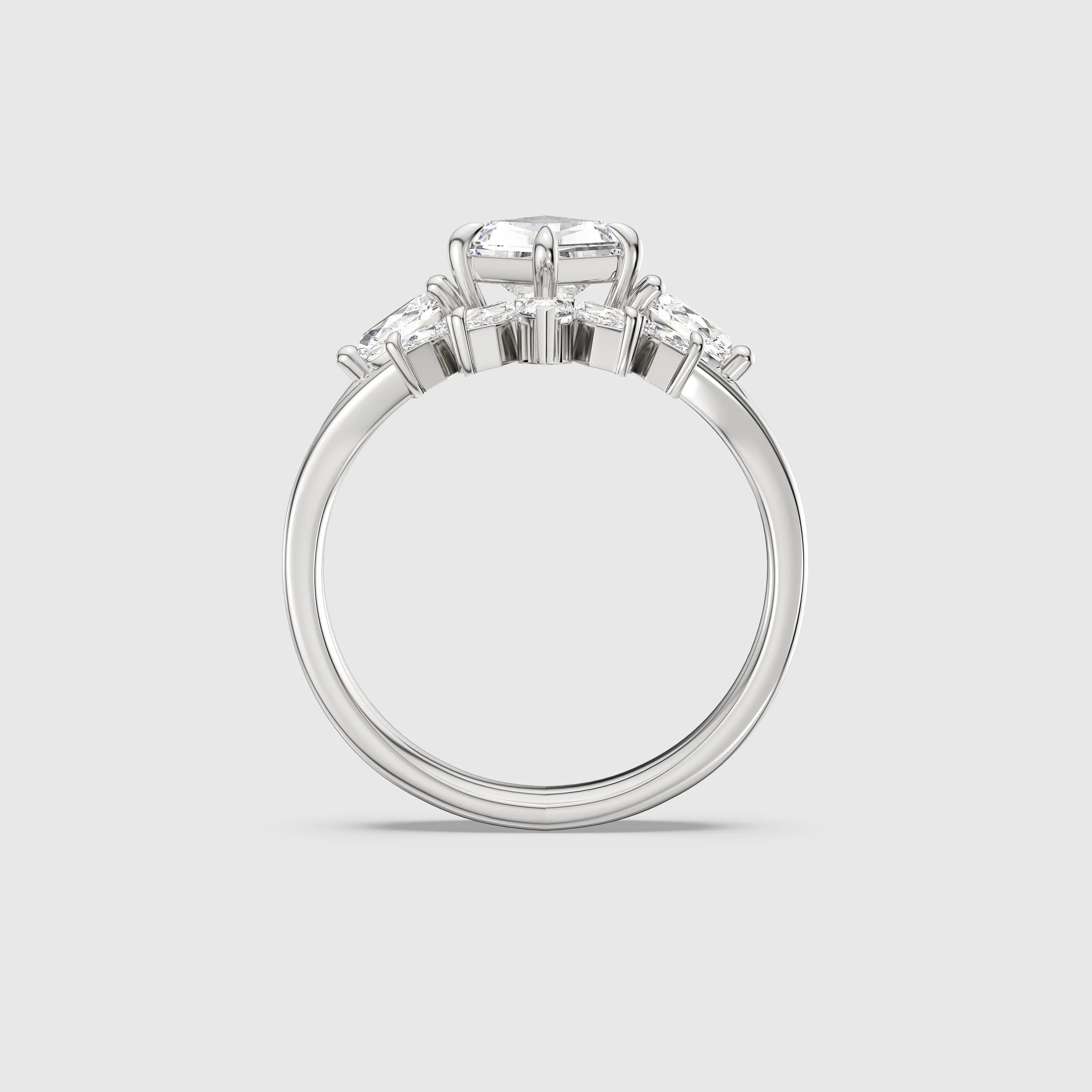 NEXUS Kite Cut Lab Diamond Celestial Harmony Bridal Set 2PCs