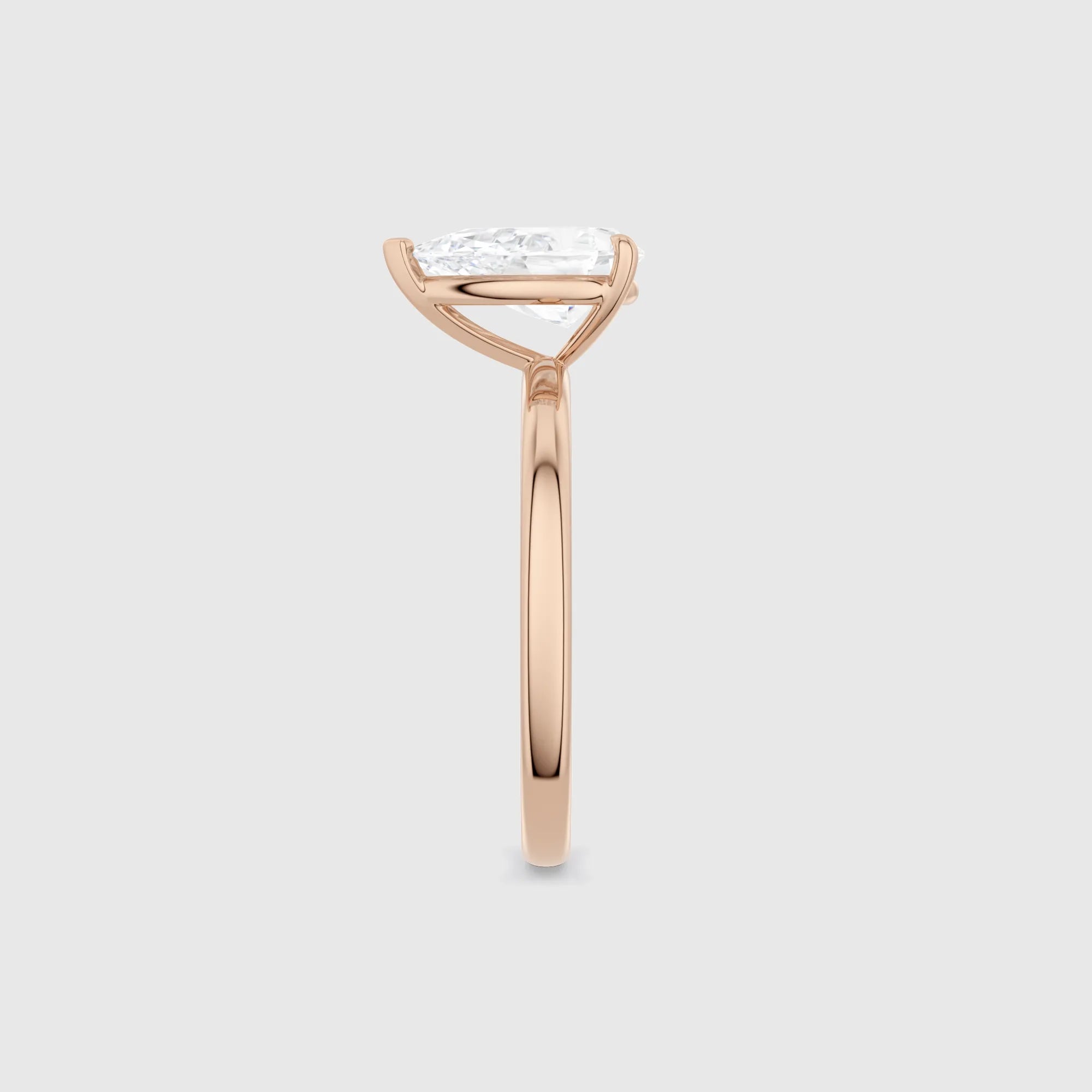 Pear-Shaped Lab-Grown Diamond Solitaire Engagement Ring