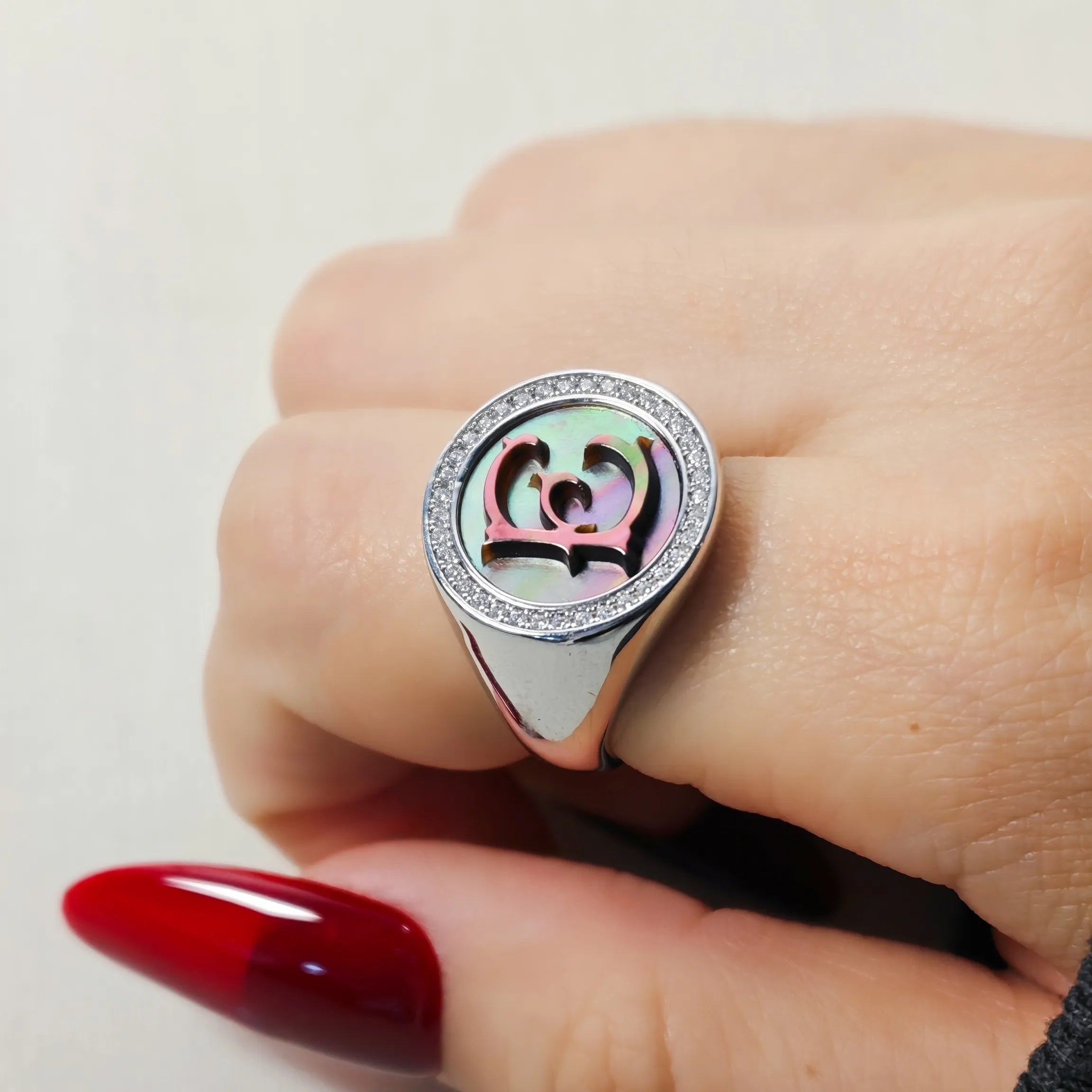 Custom Vintage Signet Alphabet Ring丨Initial E