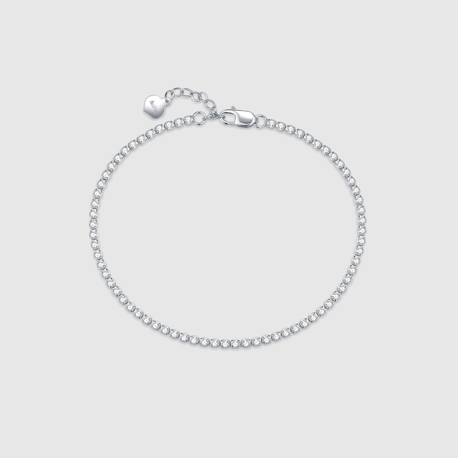 Classic white diamond tennis bracelet