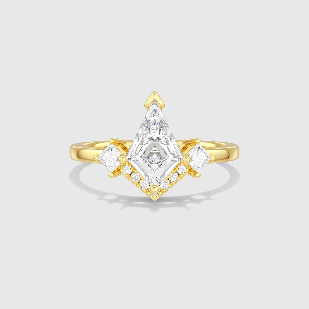 Regal Kite-Cut Diamond Engagement Ring: A Unique Alternative for Modern Elegance