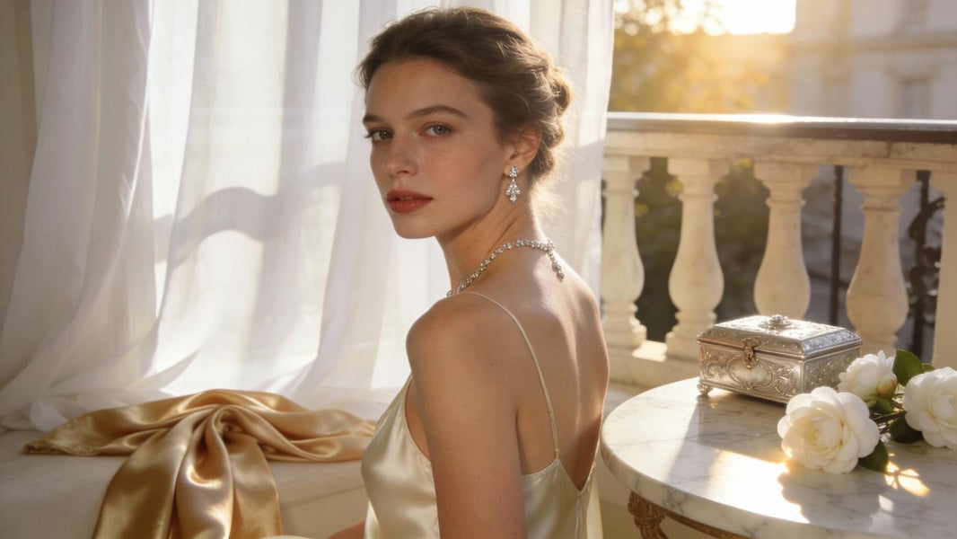 The Diamond Necklace That Truly Flatters a Black Turtleneck