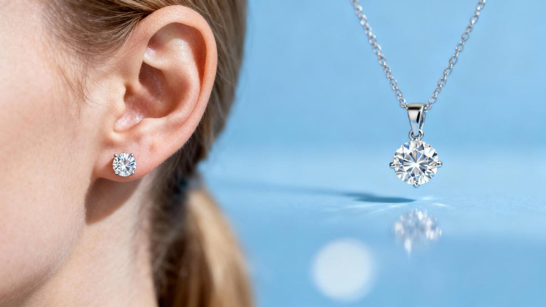 Matching Lab Diamond Earring and Necklace Sets: Coordinated Jewelry Collections