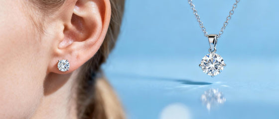 Matching Lab Diamond Earring and Necklace Sets: Coordinated Jewelry Collections