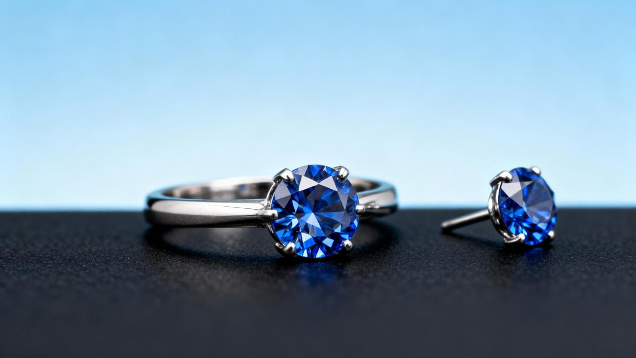 Lab-Created Sapphire Ring and Earring Sets: Matching Gemstone Jewelry