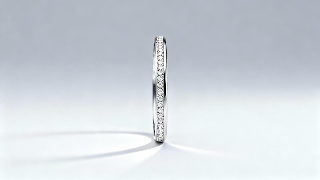 Flush Set Lab Diamond Bands: Smooth Contemporary Finish