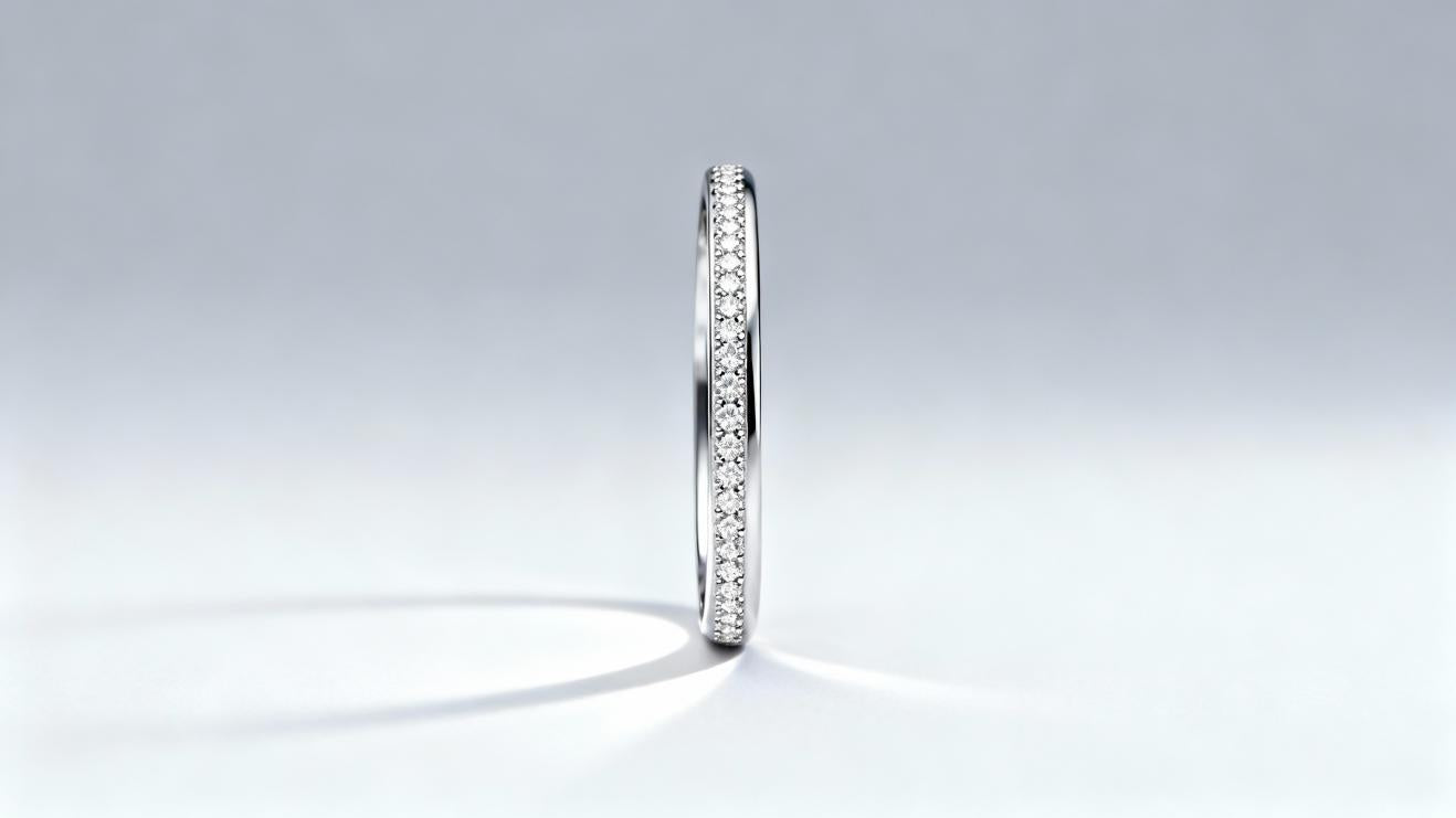 Flush Set Lab Diamond Bands: Smooth Contemporary Finish