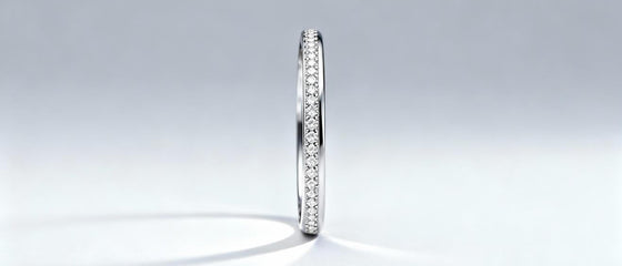 Flush Set Lab Diamond Bands: Smooth Contemporary Finish