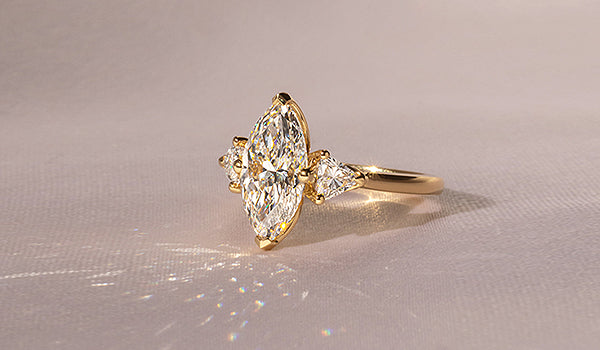 Marquise Cut Lab Diamond Ring