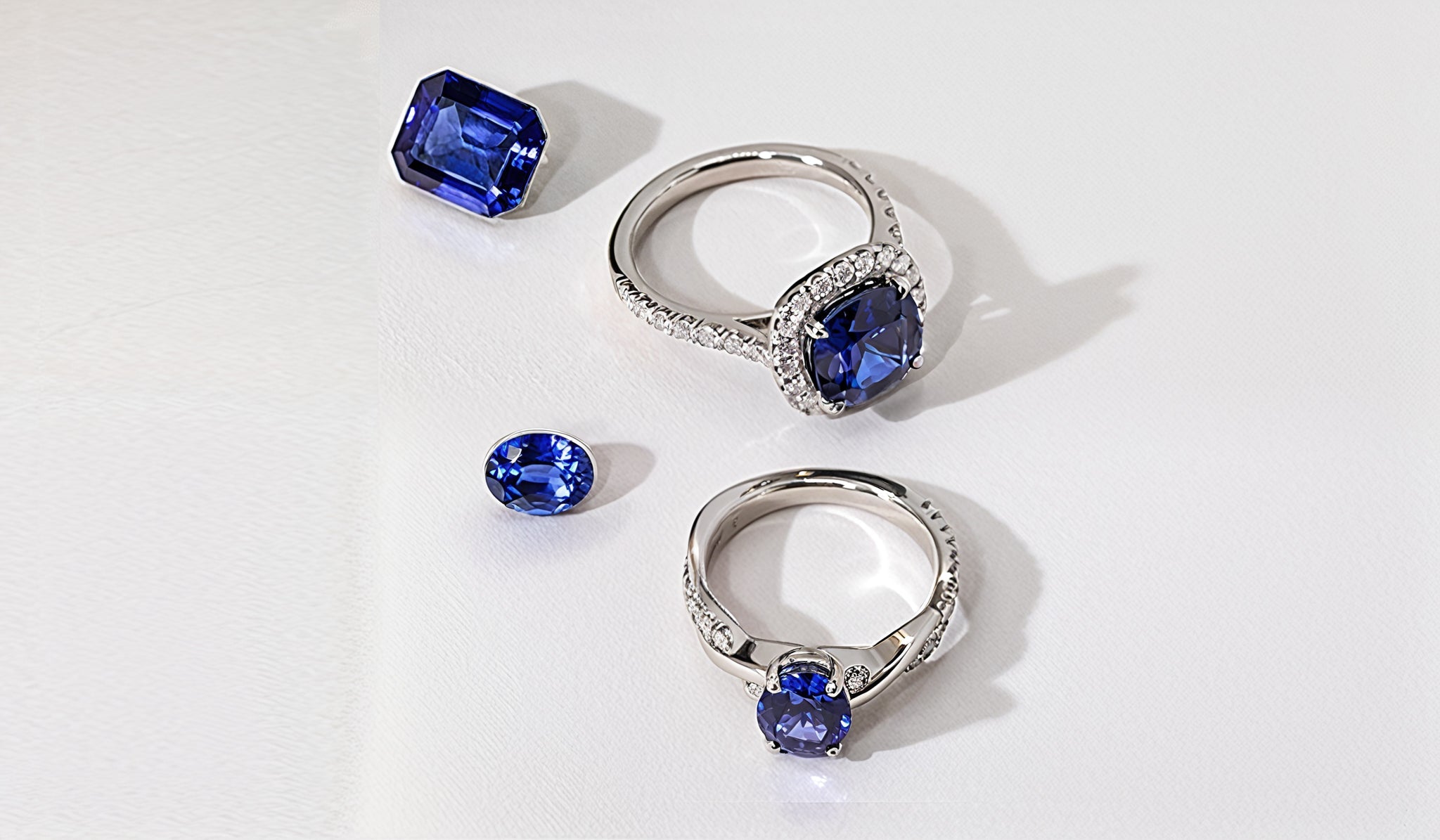 Lab Sapphire Gemstone Rings