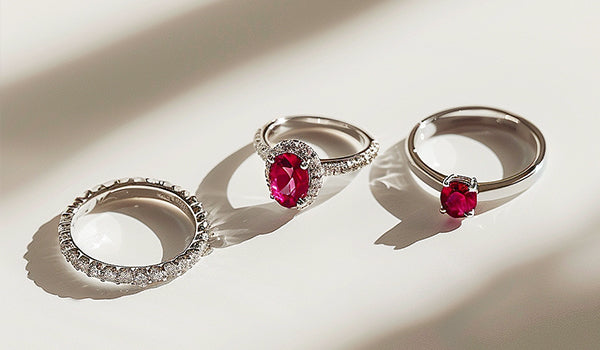 Lab Grown Ruby Gemstone Rings
