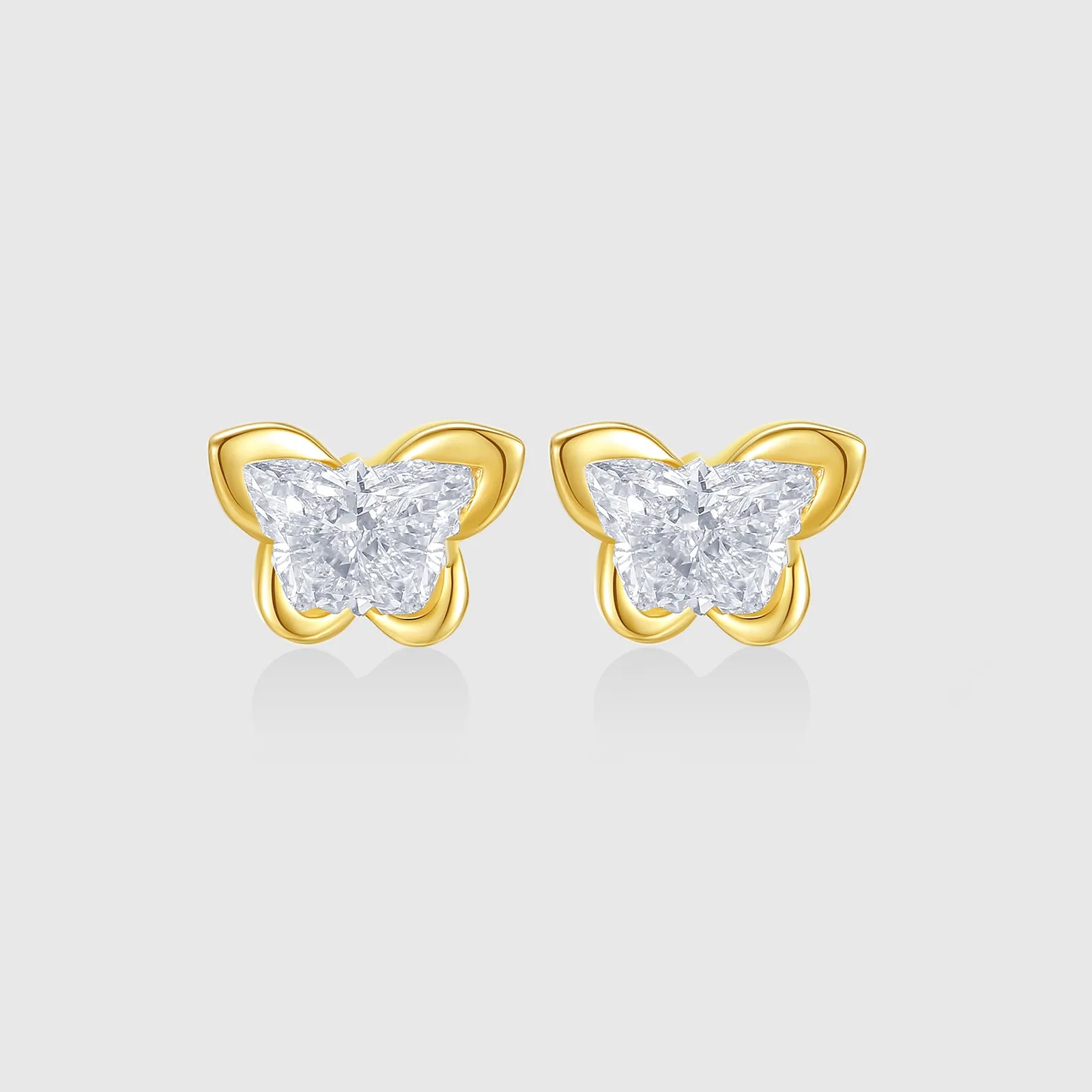 Butterfly Diamond Stud Earring