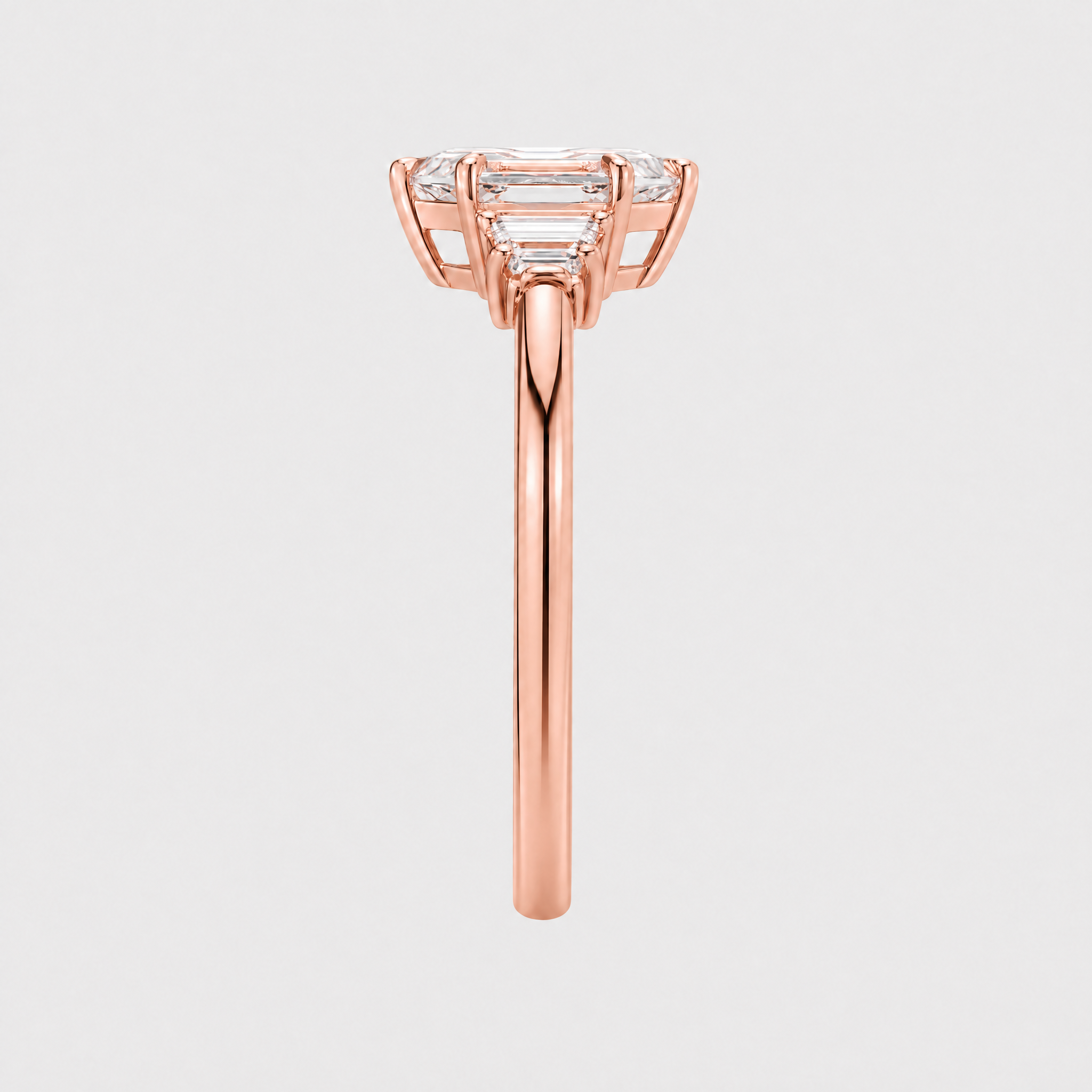 Aegis |Hexagon Lab Diamond Three-Stone Statement  Ring 1-3ct