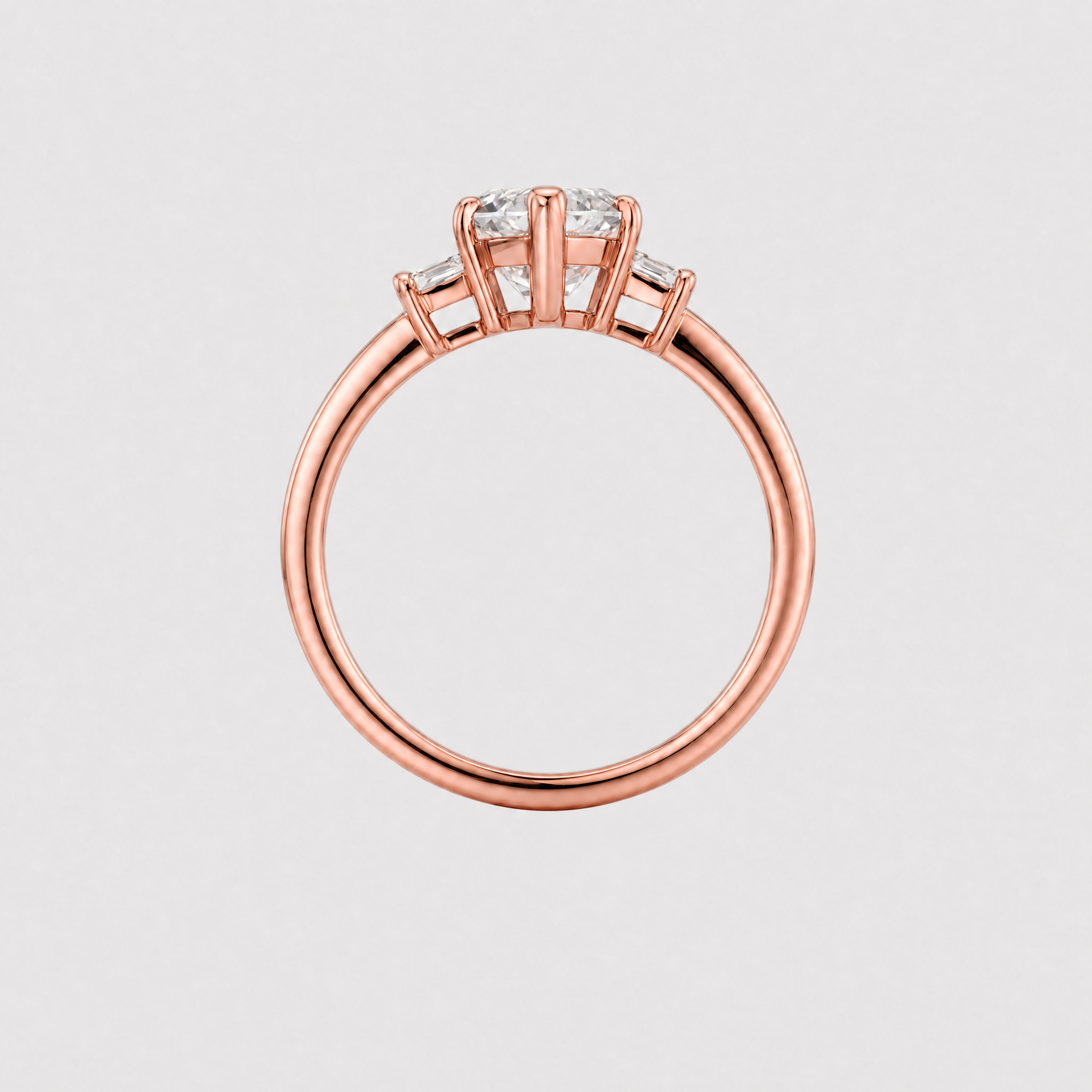 Aegis |Hexagon Lab Diamond Three-Stone Statement  Ring 1-3ct