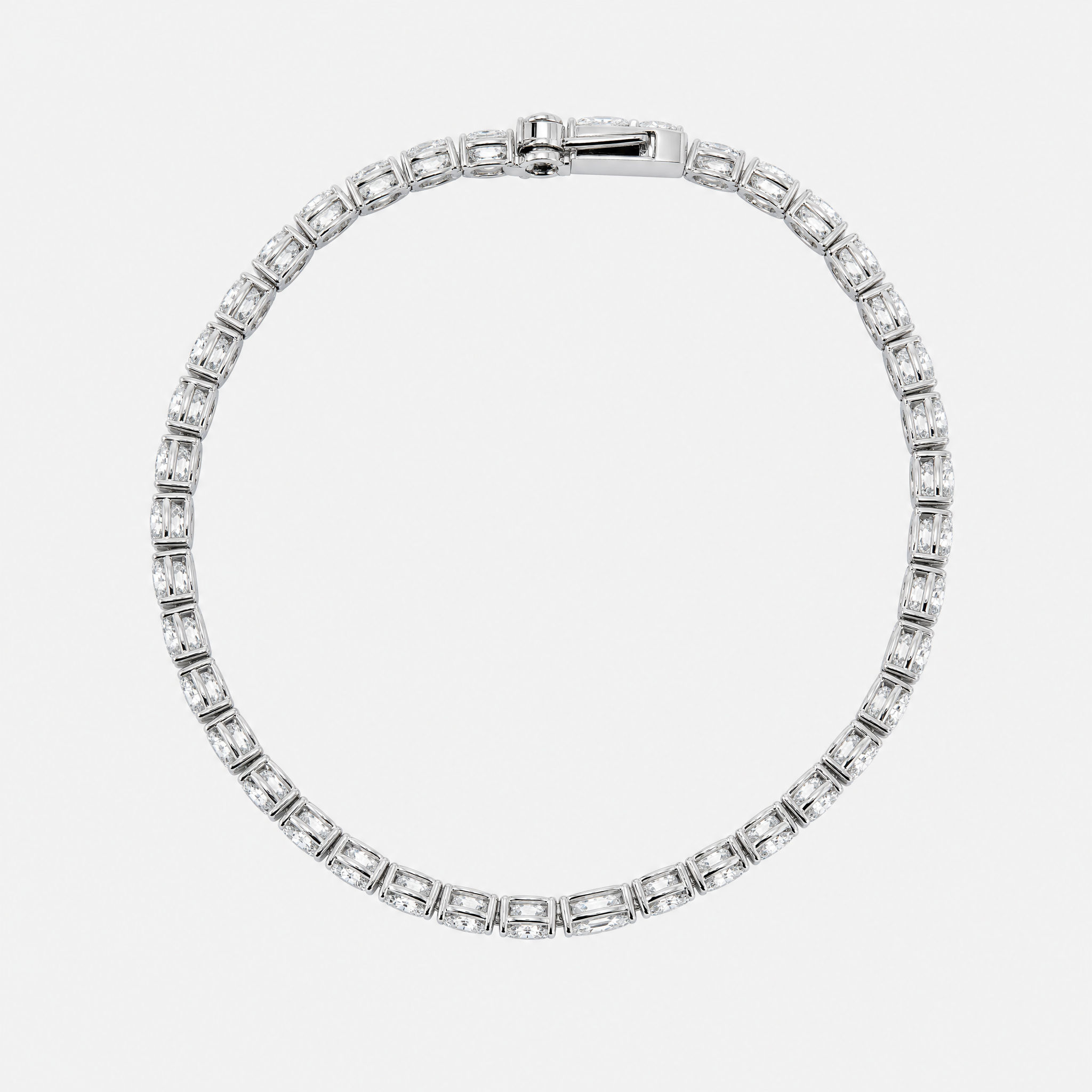 5.3ct Round Lab Diamond Tennis Bracelet in Solid Gold