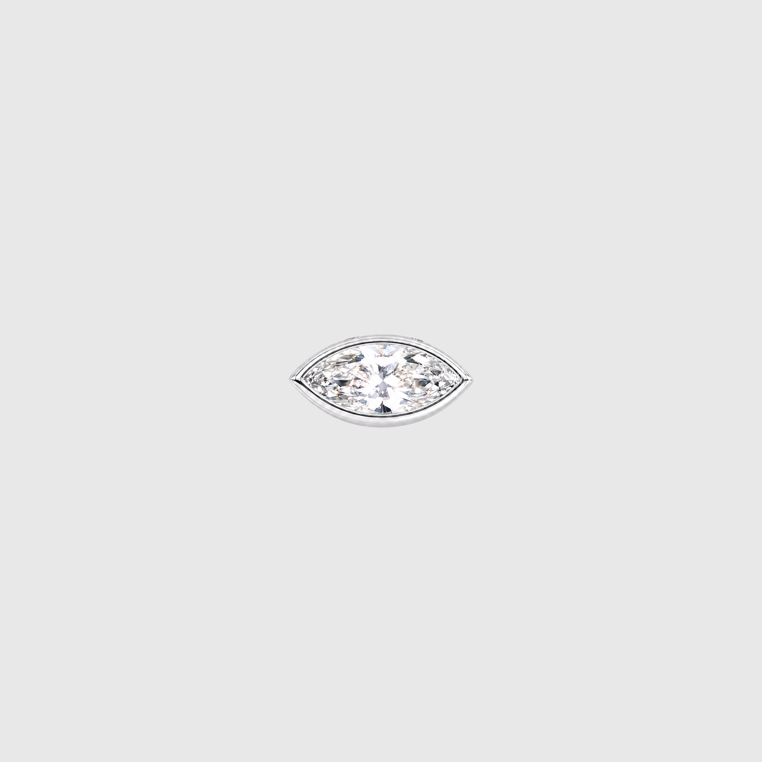 White gold east-west marquise diamond pendant front view.
