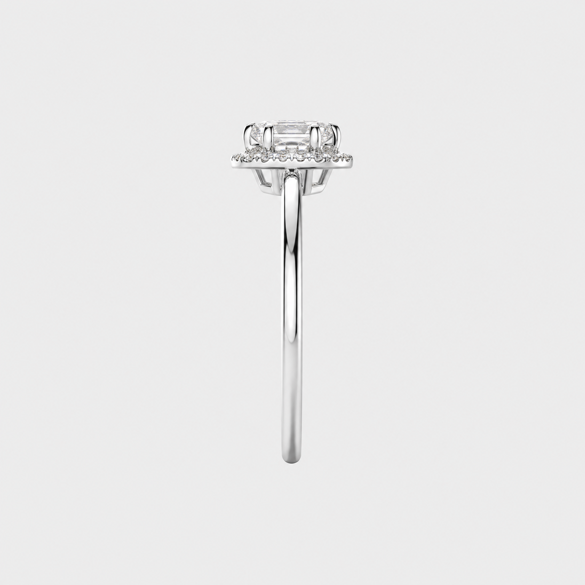 Dutch Cut Shape Halo lab Diamond Ring