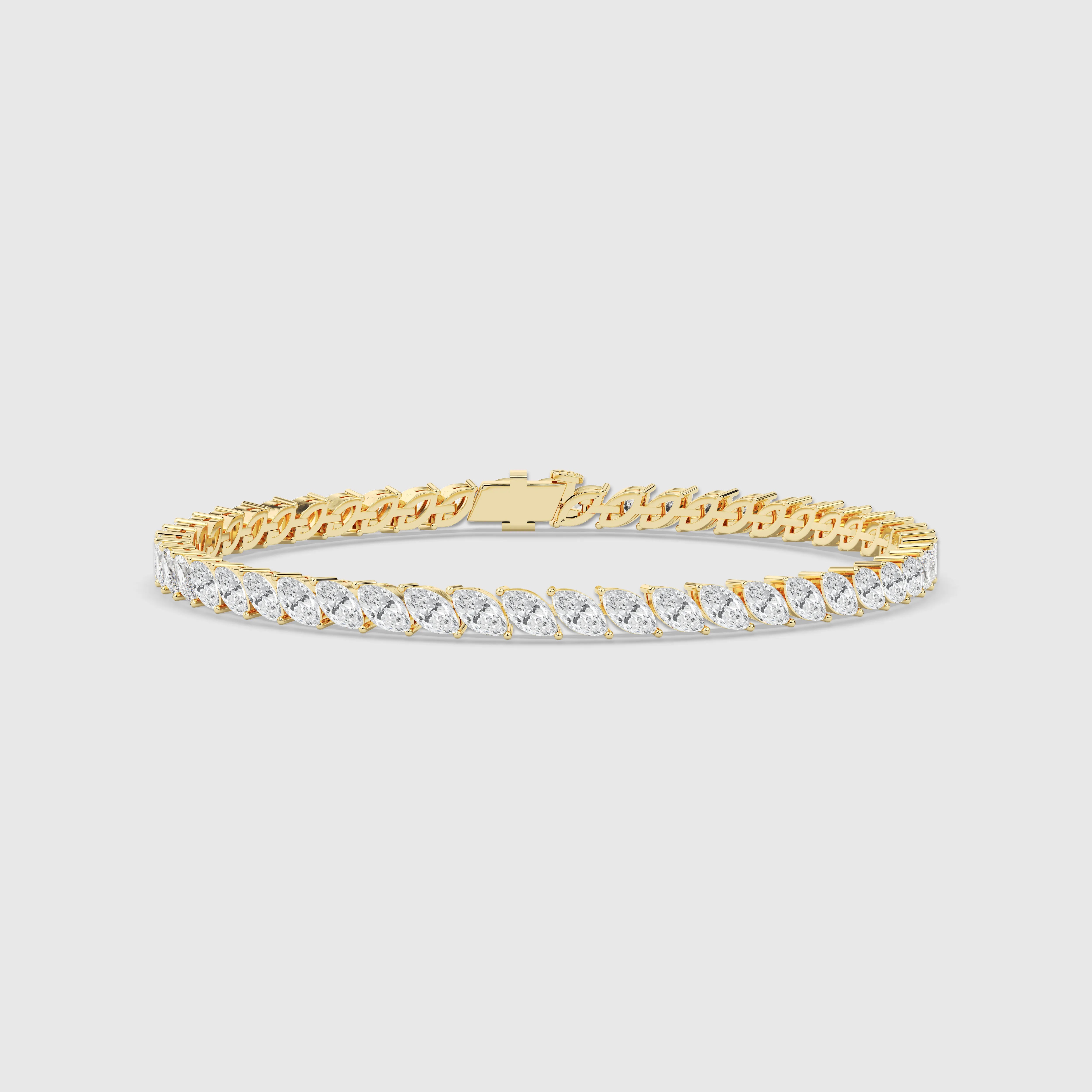 Natural Inspired Marquise Diamond Tennis Bracelet