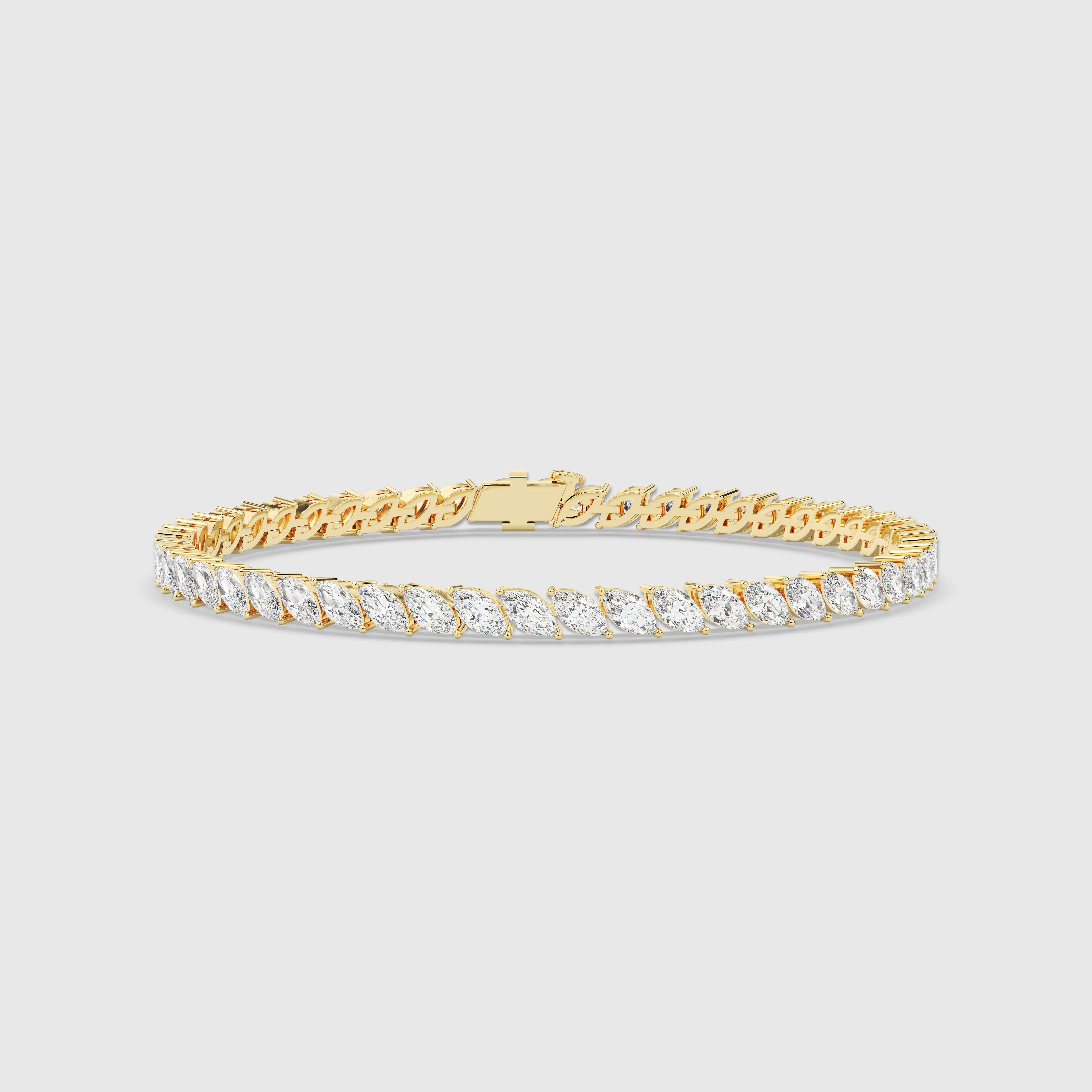 Natural Inspired Marquise Diamond Tennis Bracelet