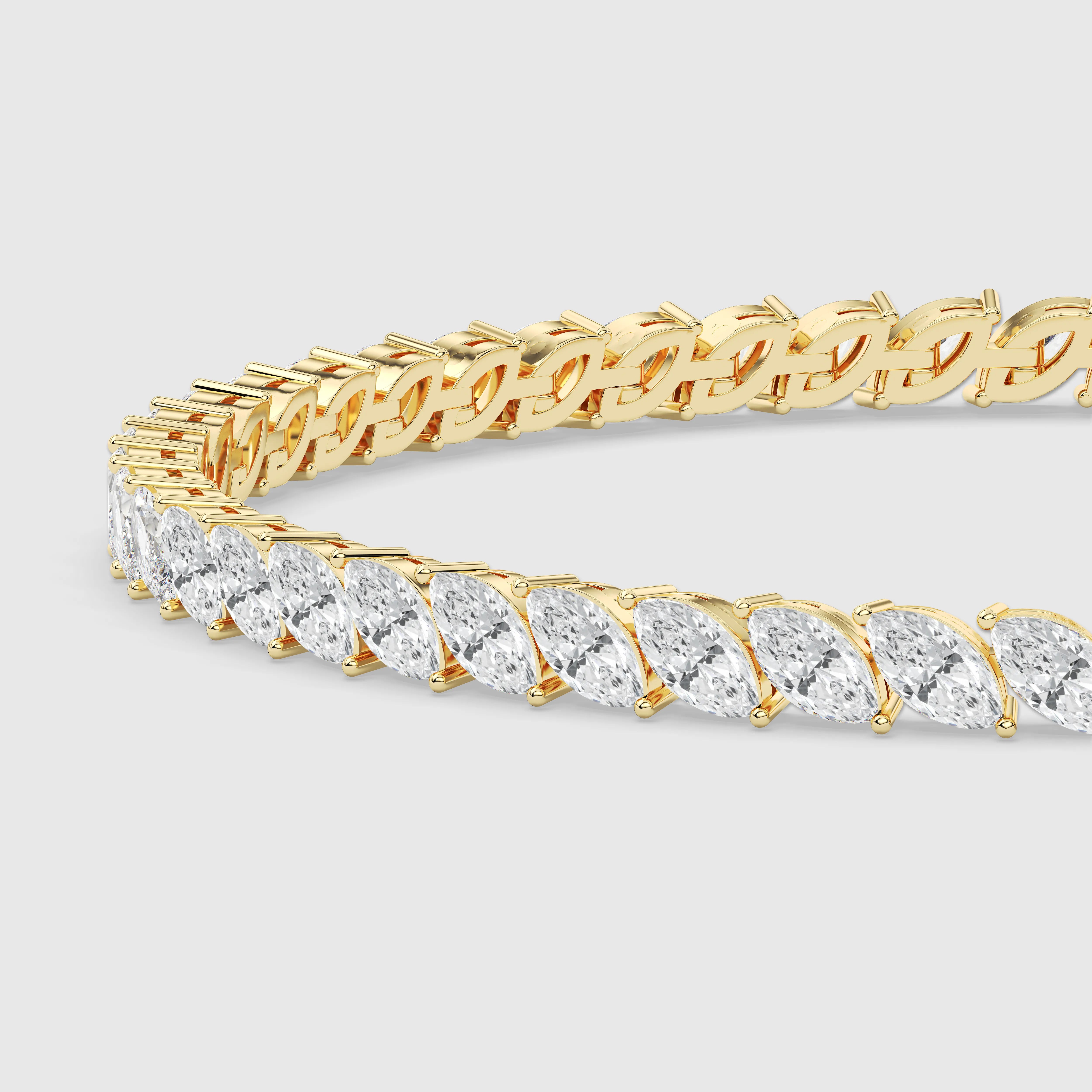 Natural Inspired Marquise Diamond Tennis Bracelet