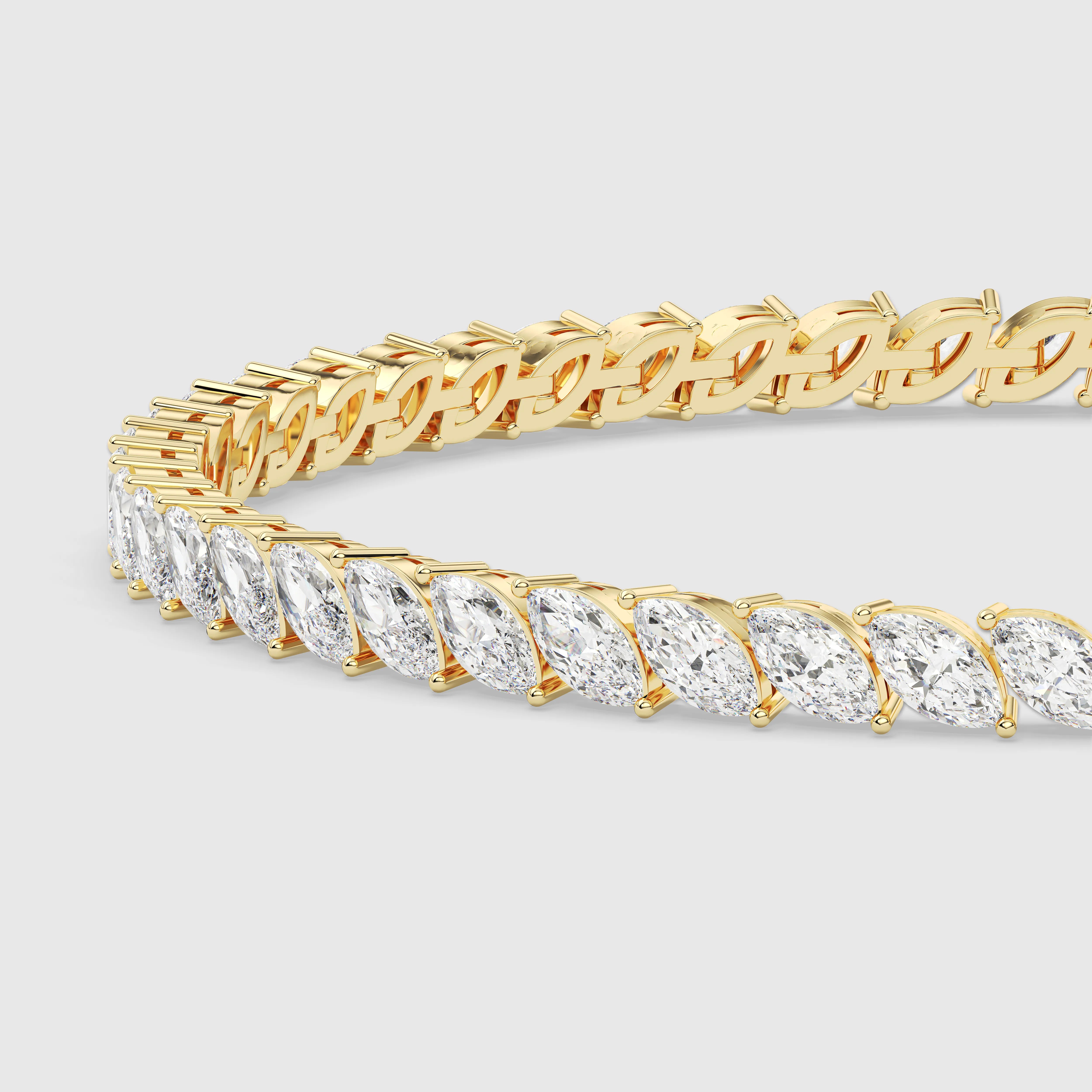 Natural Inspired Marquise Diamond Tennis Bracelet