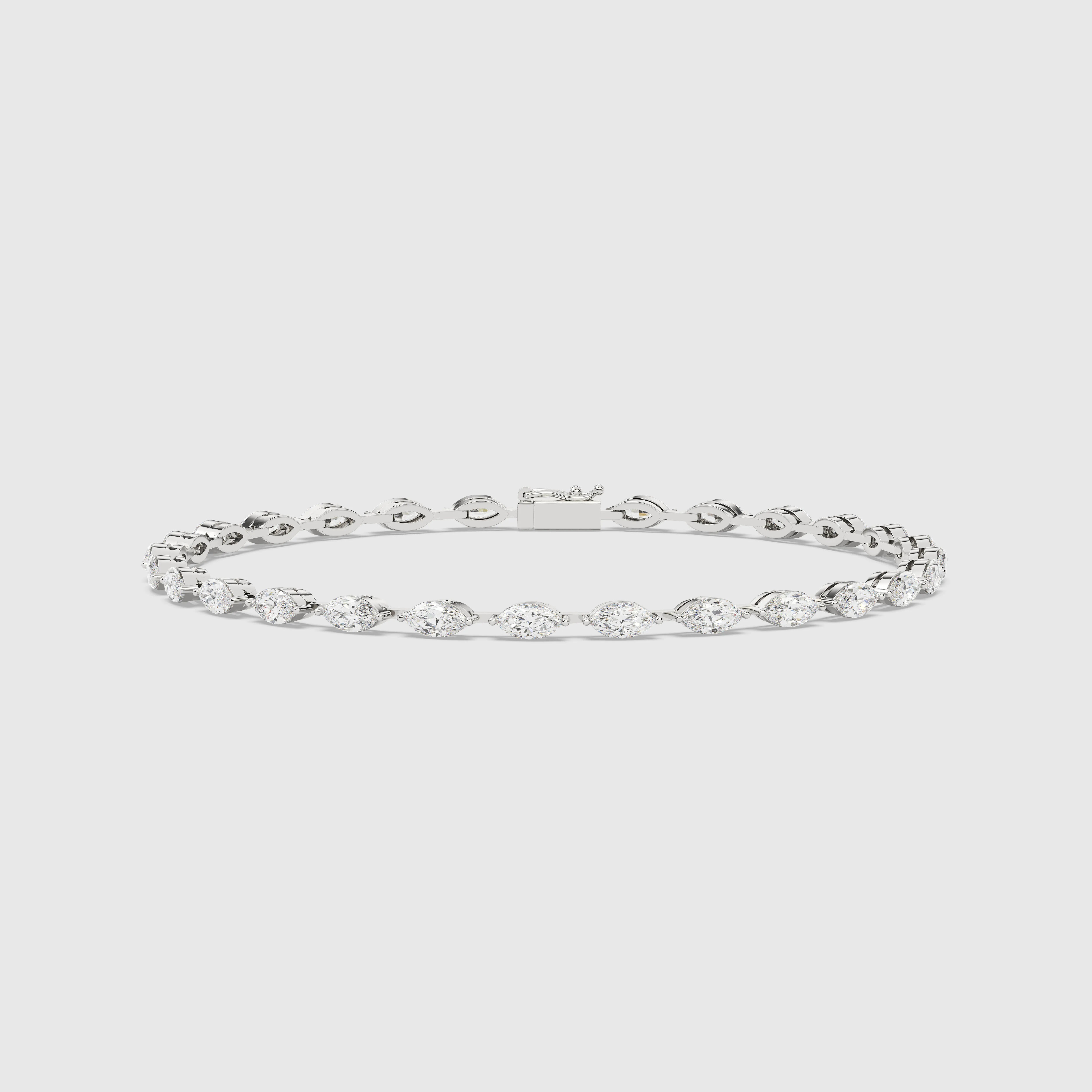 Exquisite Marquise Diamond Tennis Bracelet