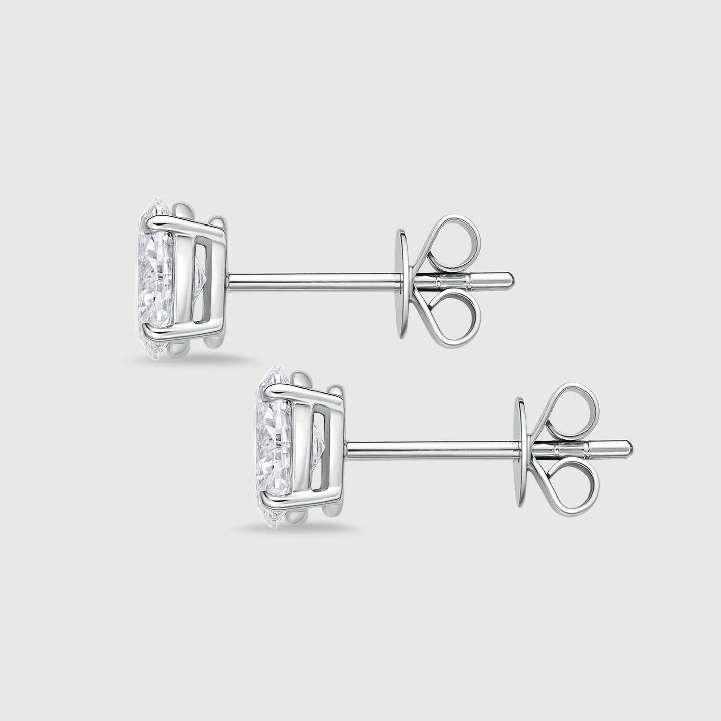 Classic Oval Cut Diamond Stud Earrings