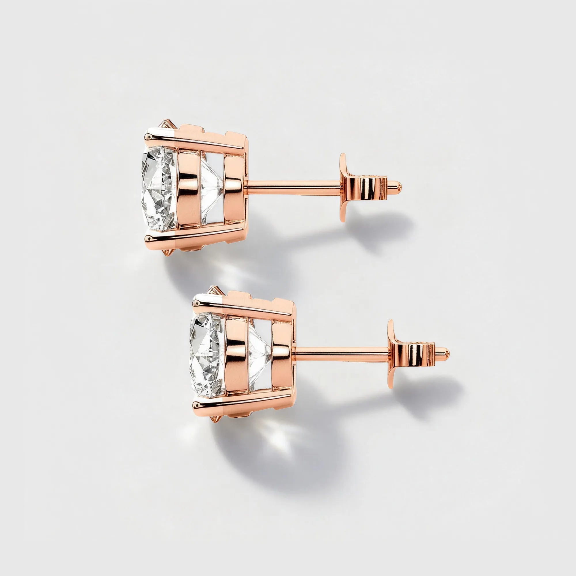 Round Cut Classic Solitaire Necklace & Stud Earrings Jewelry Set