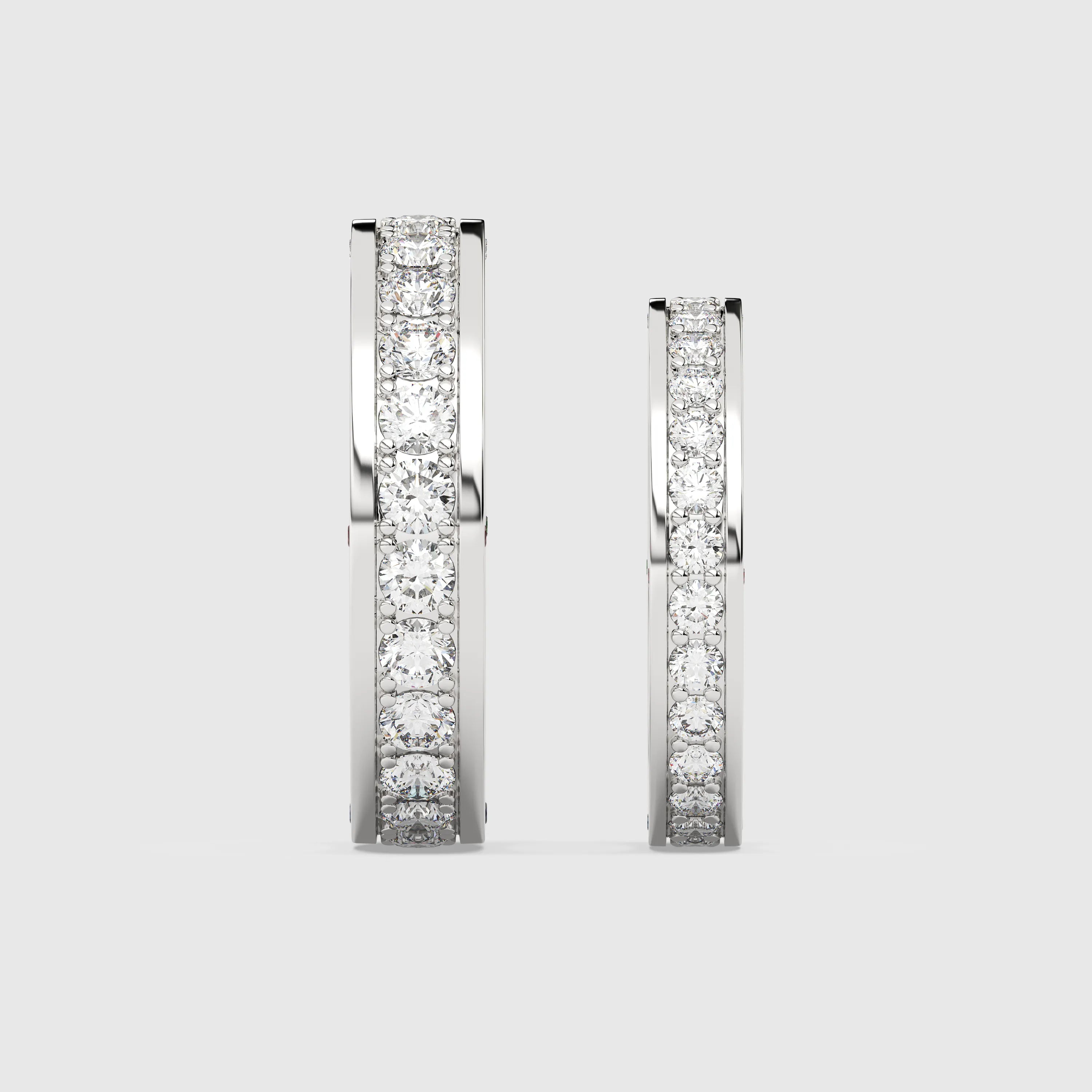 Lab Diamond Eternity Couple Ring 2PCs