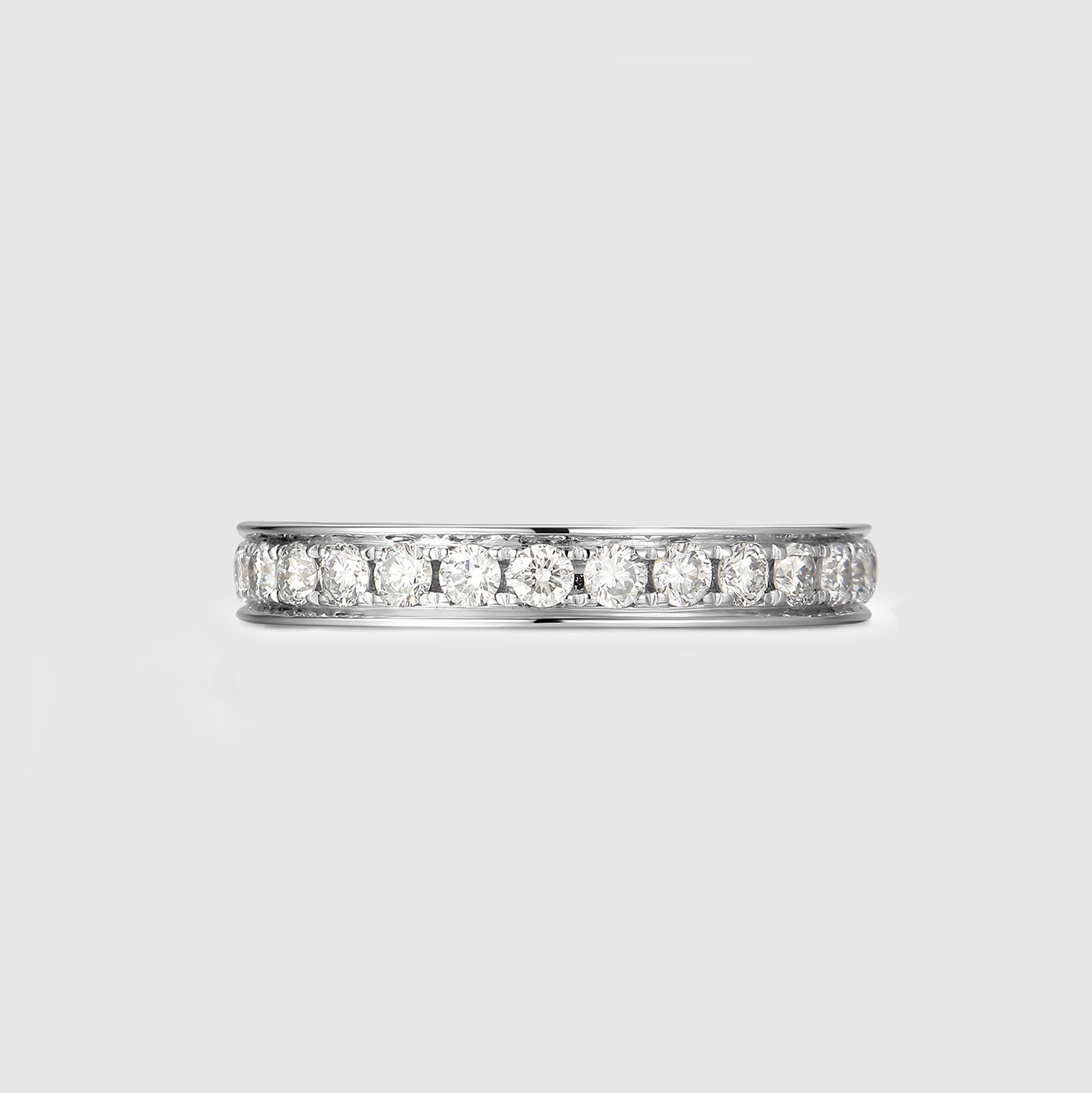 Diamond eternity ring with round diamonds #White Gold