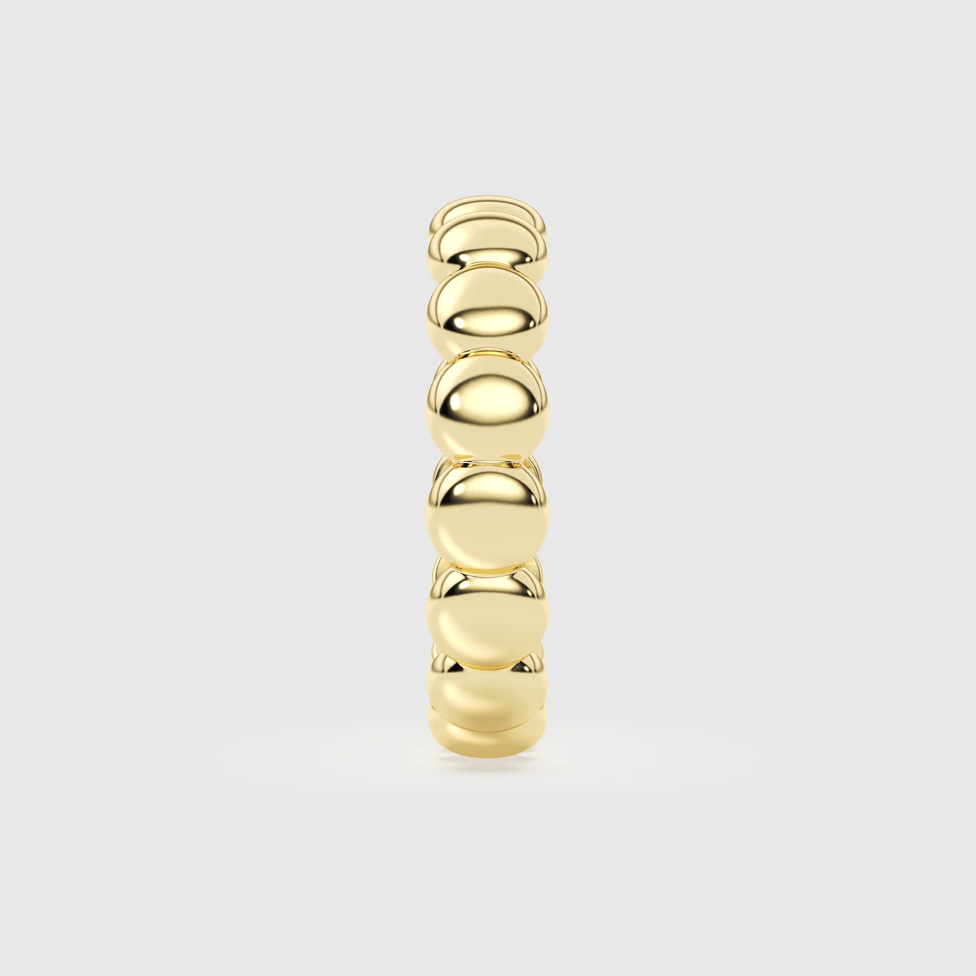 Classic Beaded Golden Ring For Him