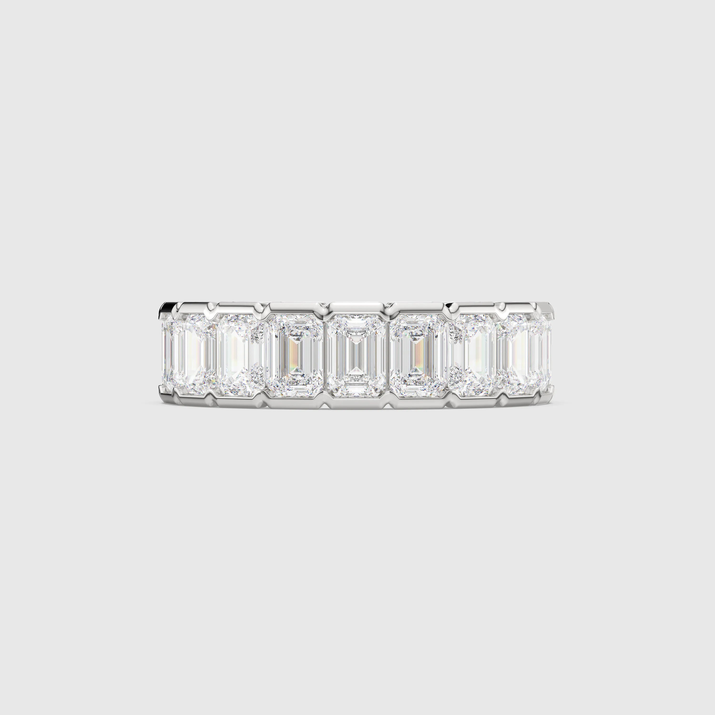 Modern Romance – Snag-Free Sparkle Emerald-Cut Lab Diamond Eternity Band