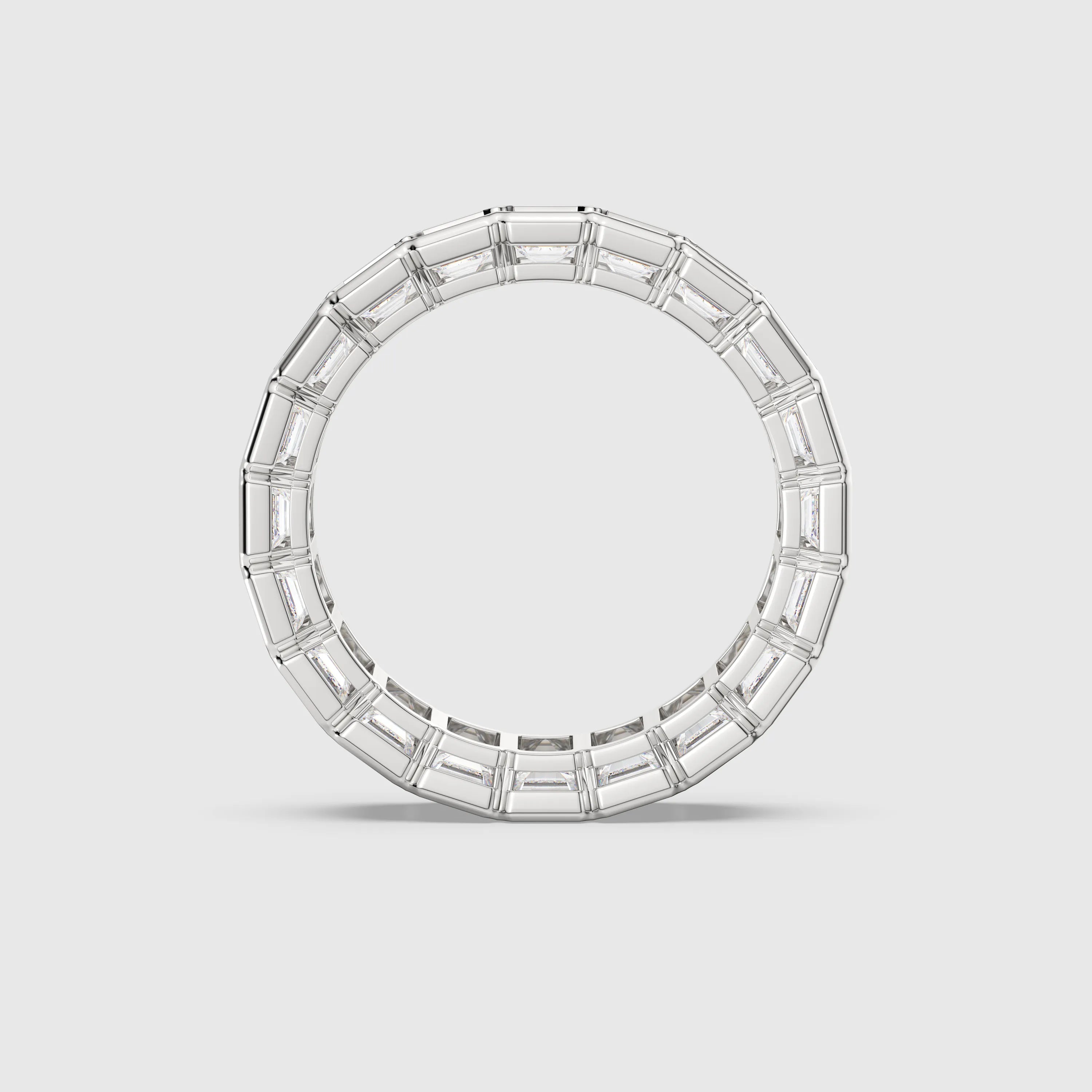 Modern Romance – Snag-Free Sparkle Emerald-Cut Lab Diamond Eternity Band