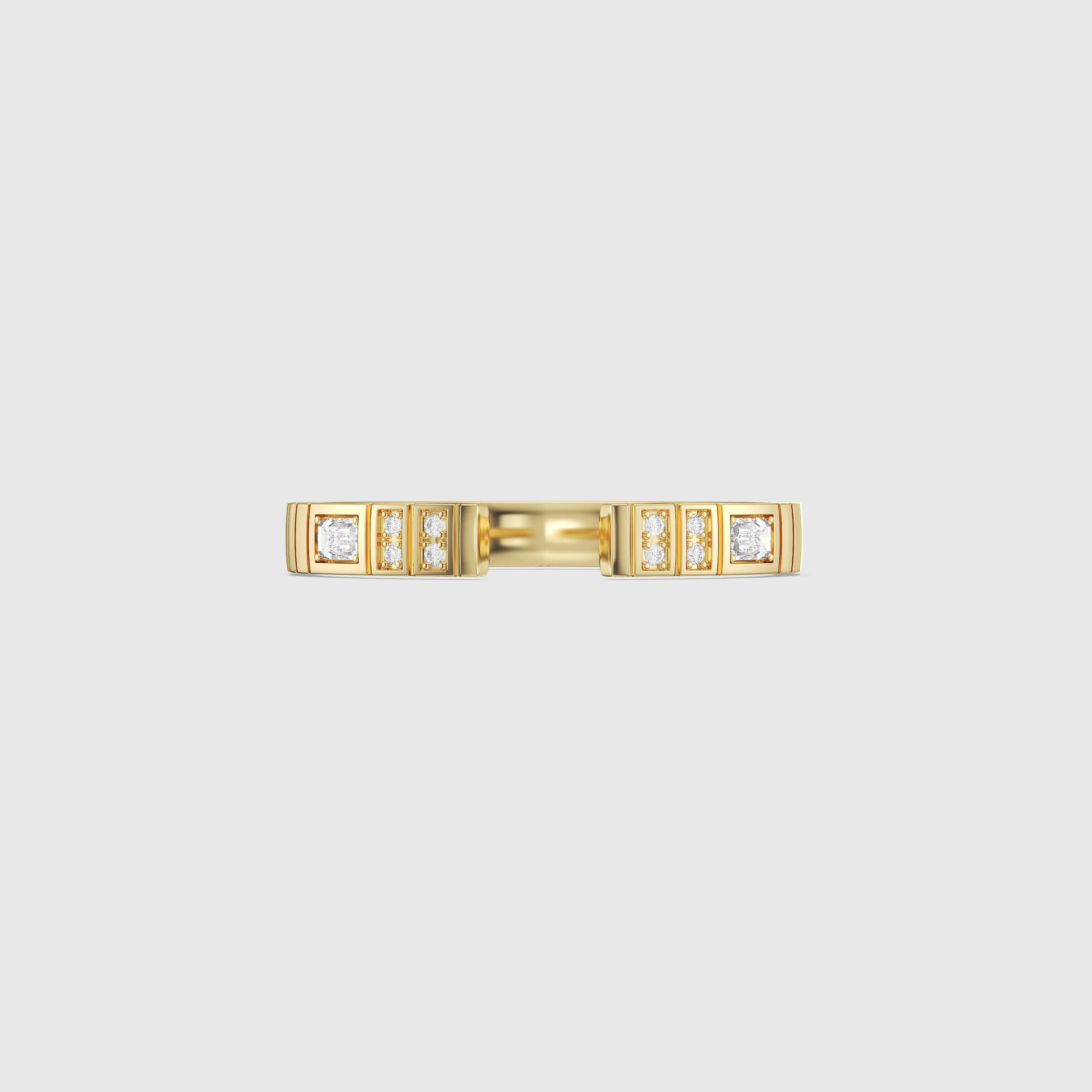 Bague minimaliste avec diamants en forme de poire et de rond