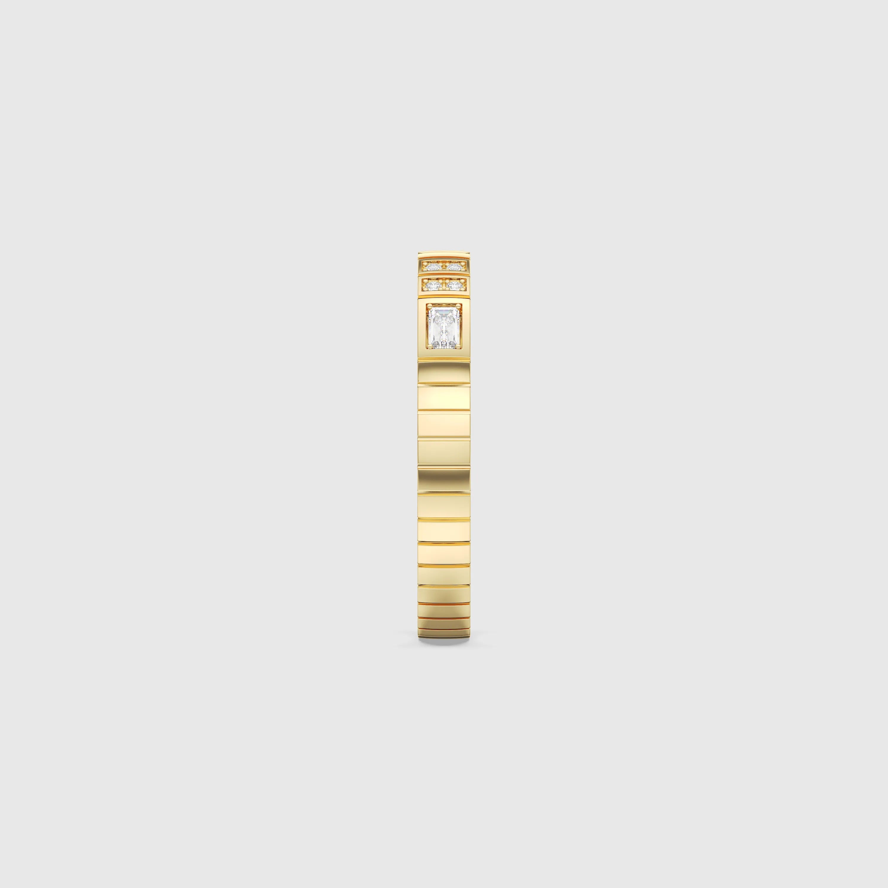 Bague minimaliste avec diamants en forme de poire et de rond