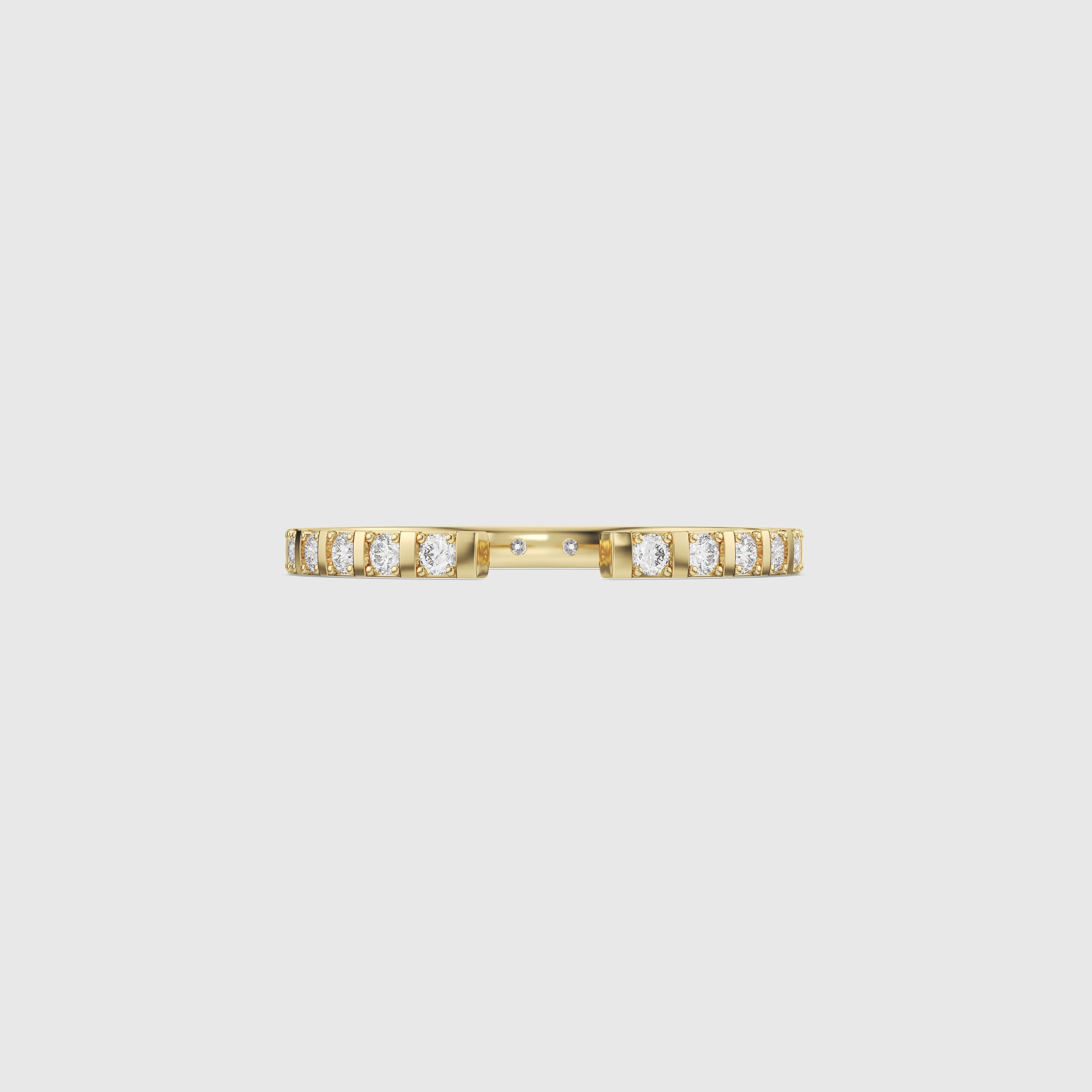 Bague minimaliste avec diamants en forme de poire et de rond