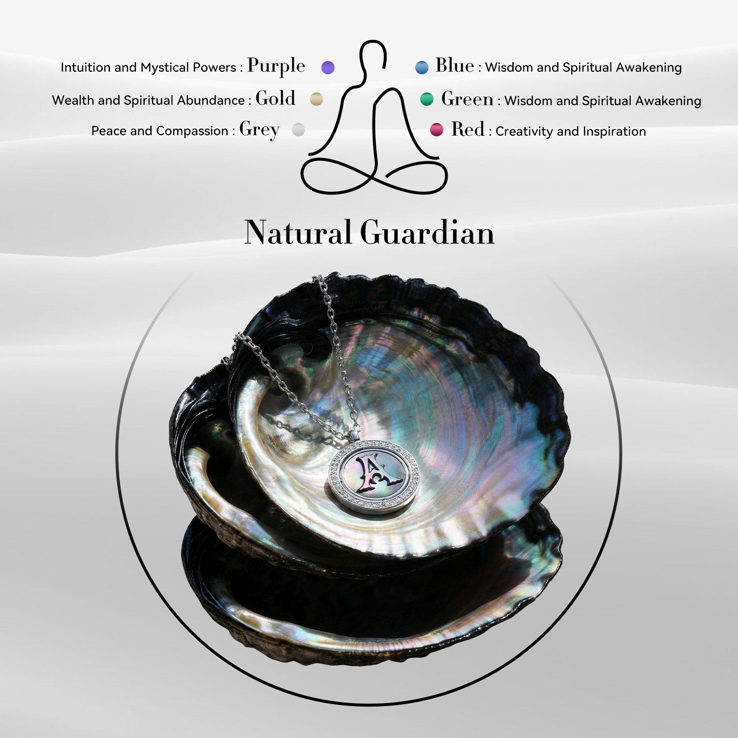 Reversible personalized initial diamond jewelry, shown on a 925 sterling silver chain.