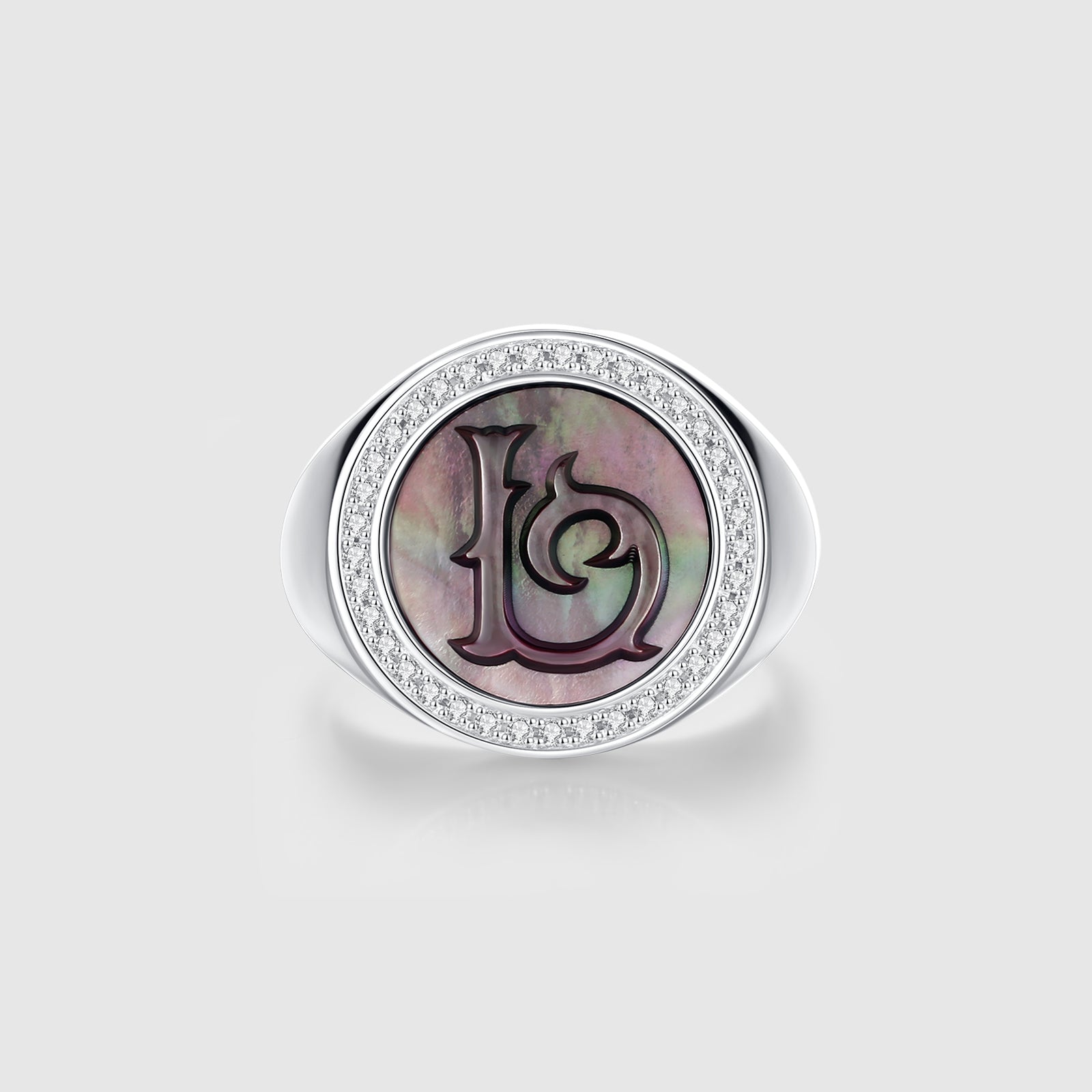 Custom Vintage Signet Alphabet Ring丨Initial L