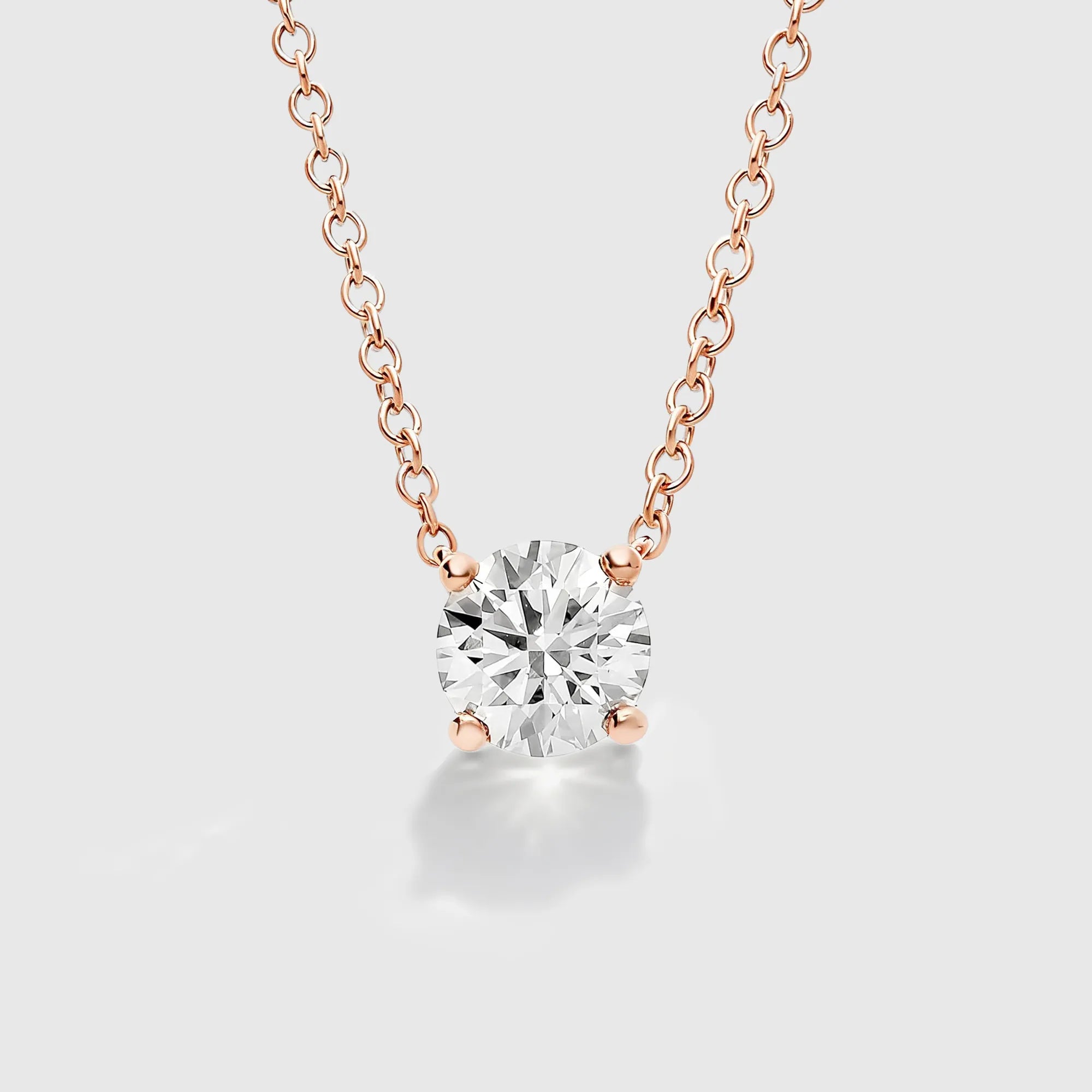 Round Cut Classic Solitaire Necklace